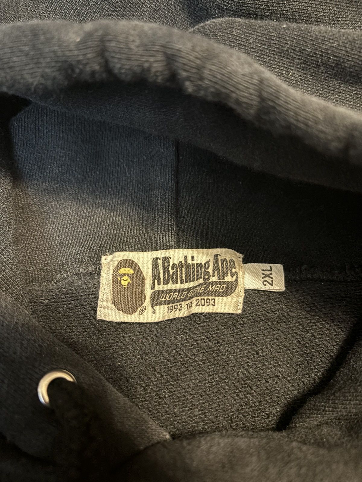 Bape A Bathing Ape Wide Side Zip Shark Pullover Hoodie Black Size US XXL / EU 58 / 5 - 4 Thumbnail