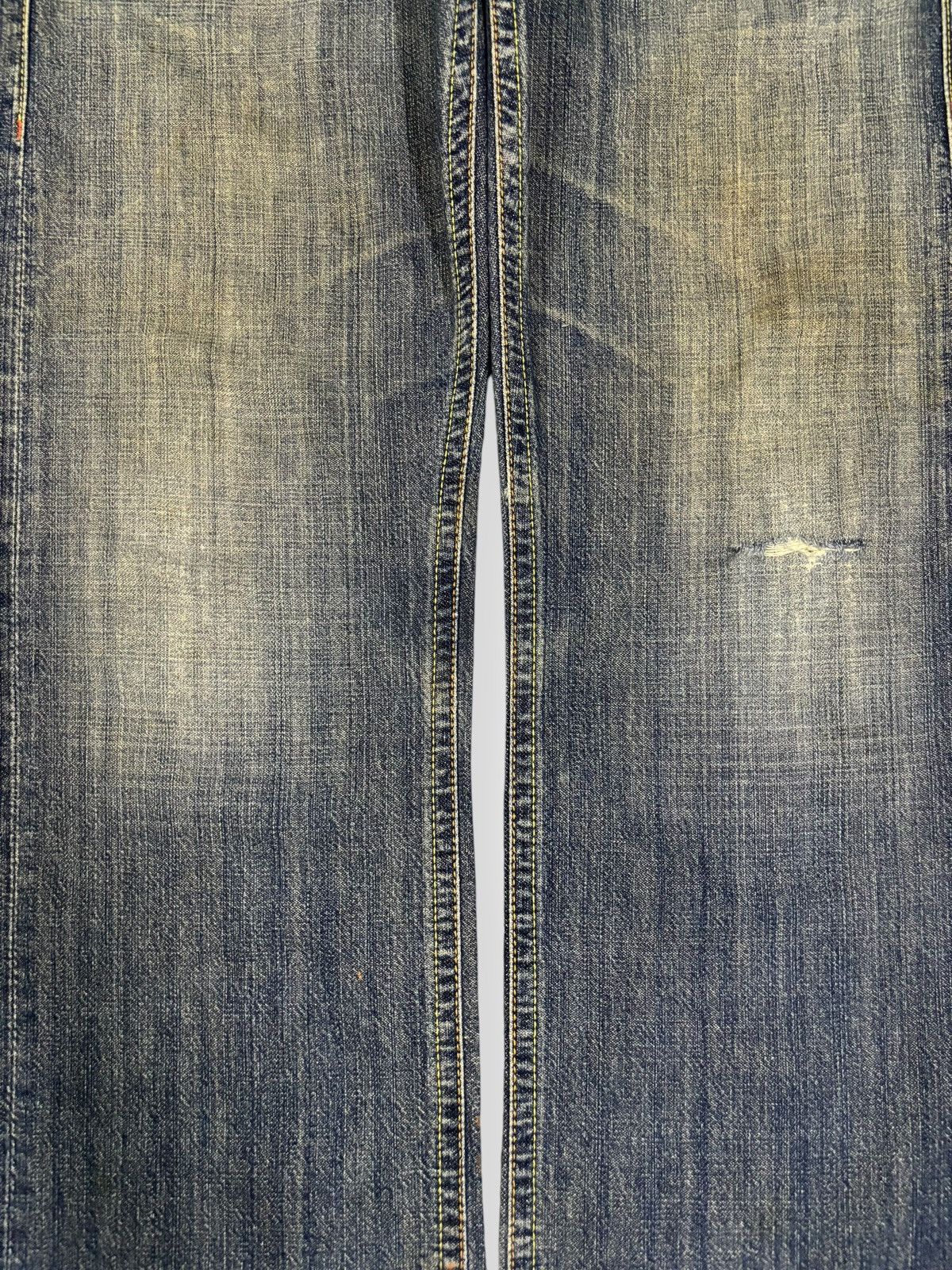 Japanese Brand Vintage Y2K GL Heart Mud Wash Faded Baggy Ripped Jeans Size US 34 / EU 50 - 4 Thumbnail
