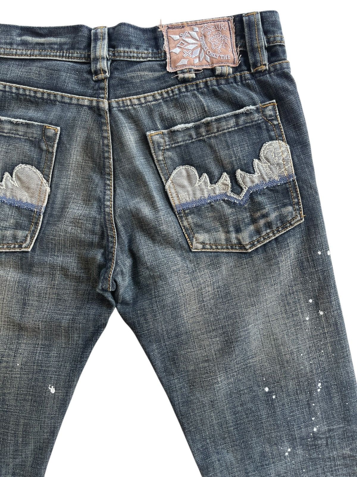 Diesel Paint Splatter Distressed Flare Dark Denim Size US 32 / EU 48 - 8 Thumbnail