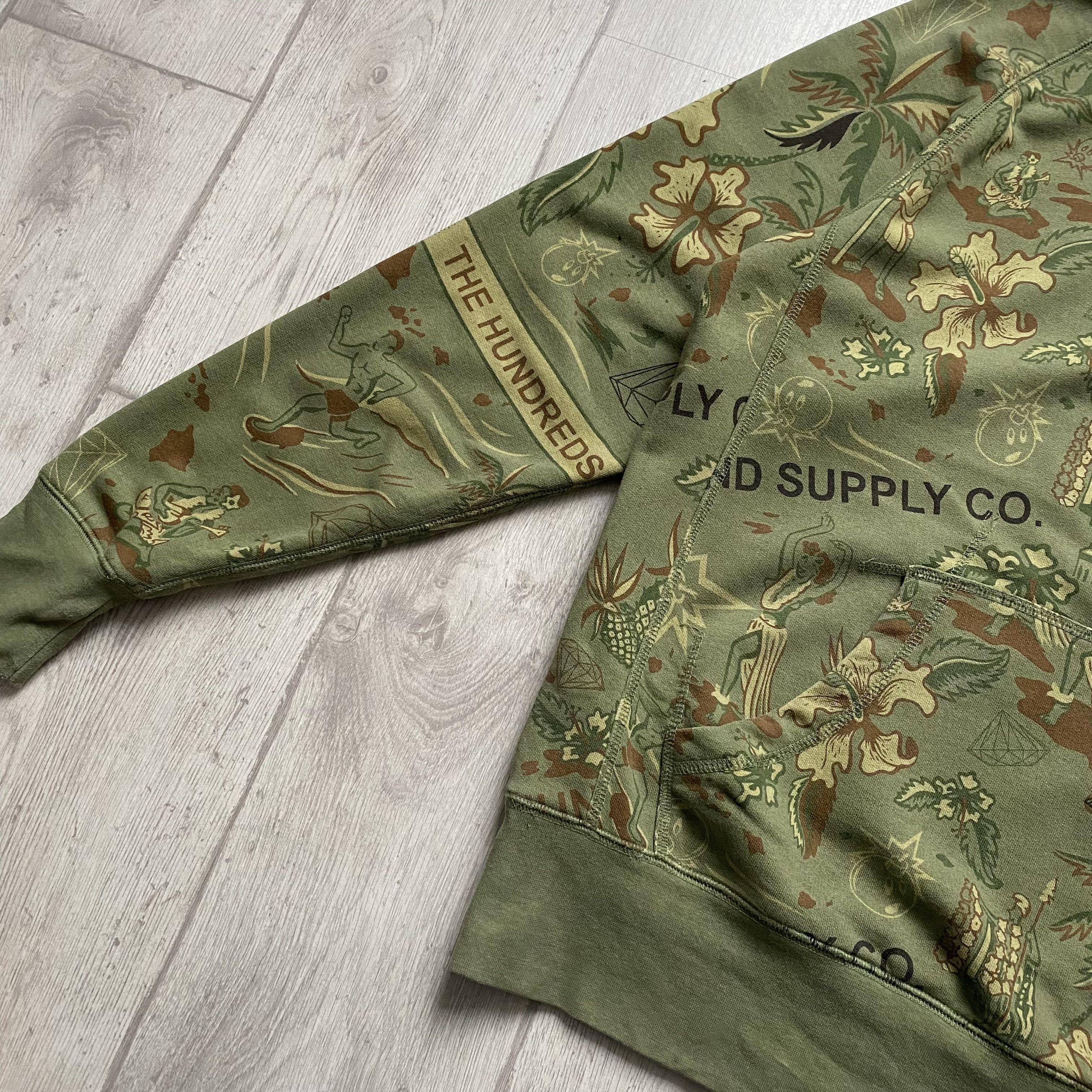 The Hundreds 💣The Hundreds Diamond Supply hoodie Hawai Print surf style Size US M / EU 48-50 / 2 - 5 Thumbnail