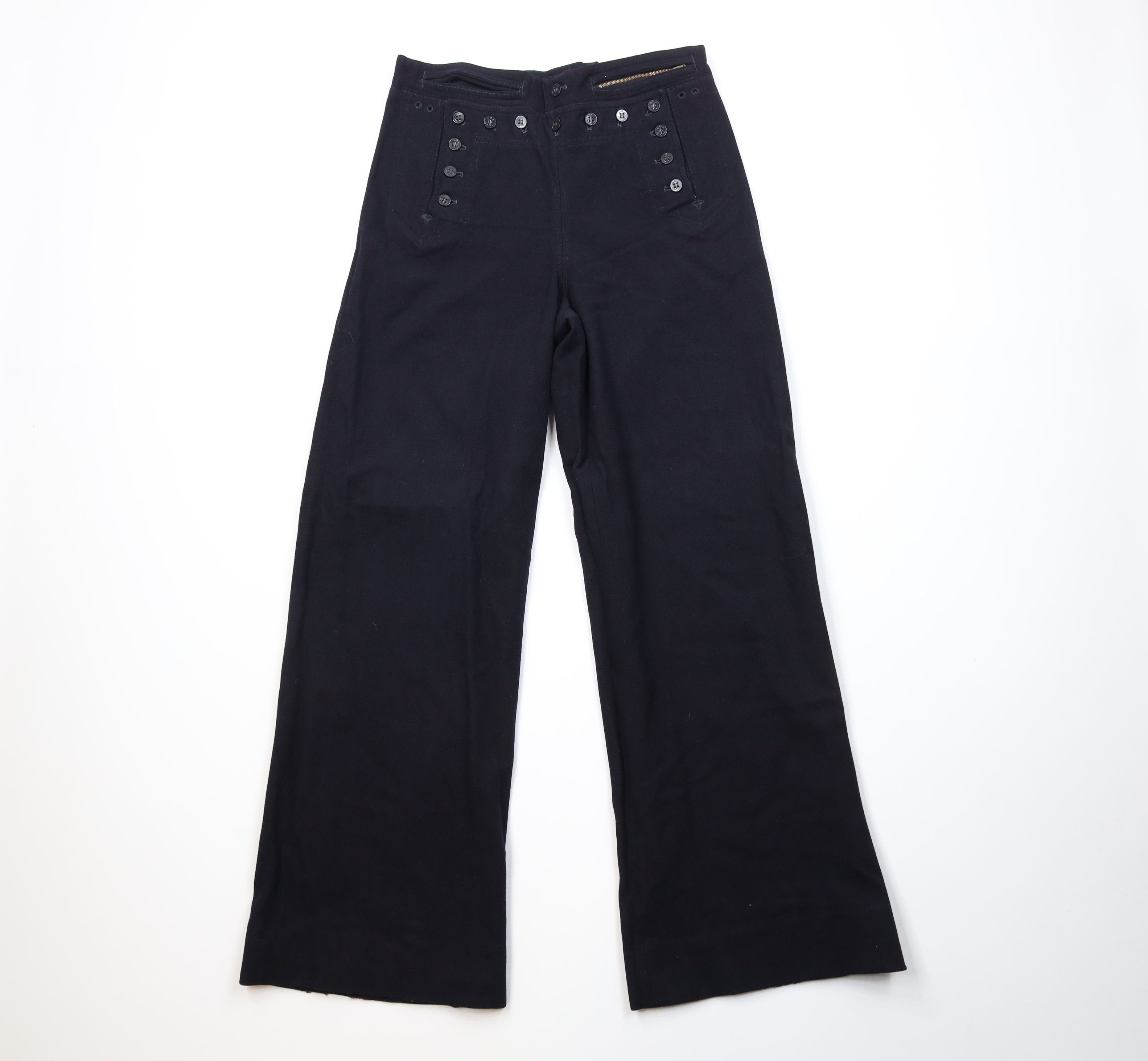 Vintage Vintage 40s 50s World War II Jack Wool Bell Bottoms Pants Size US 32 / EU 48 - 1 Thumbnail