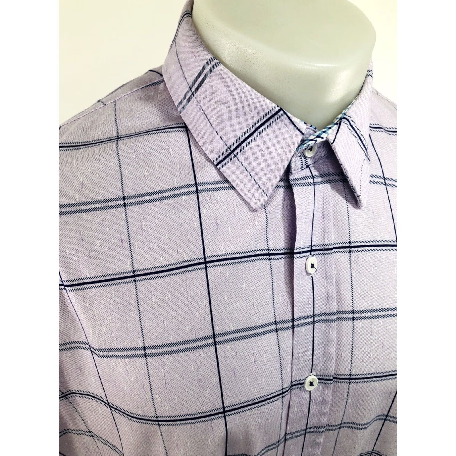 Buttero BUTTER CLOTH - Mens XL Plaid Shirt (Regular) Size US XL / EU 56 / 4 - 2 Thumbnail