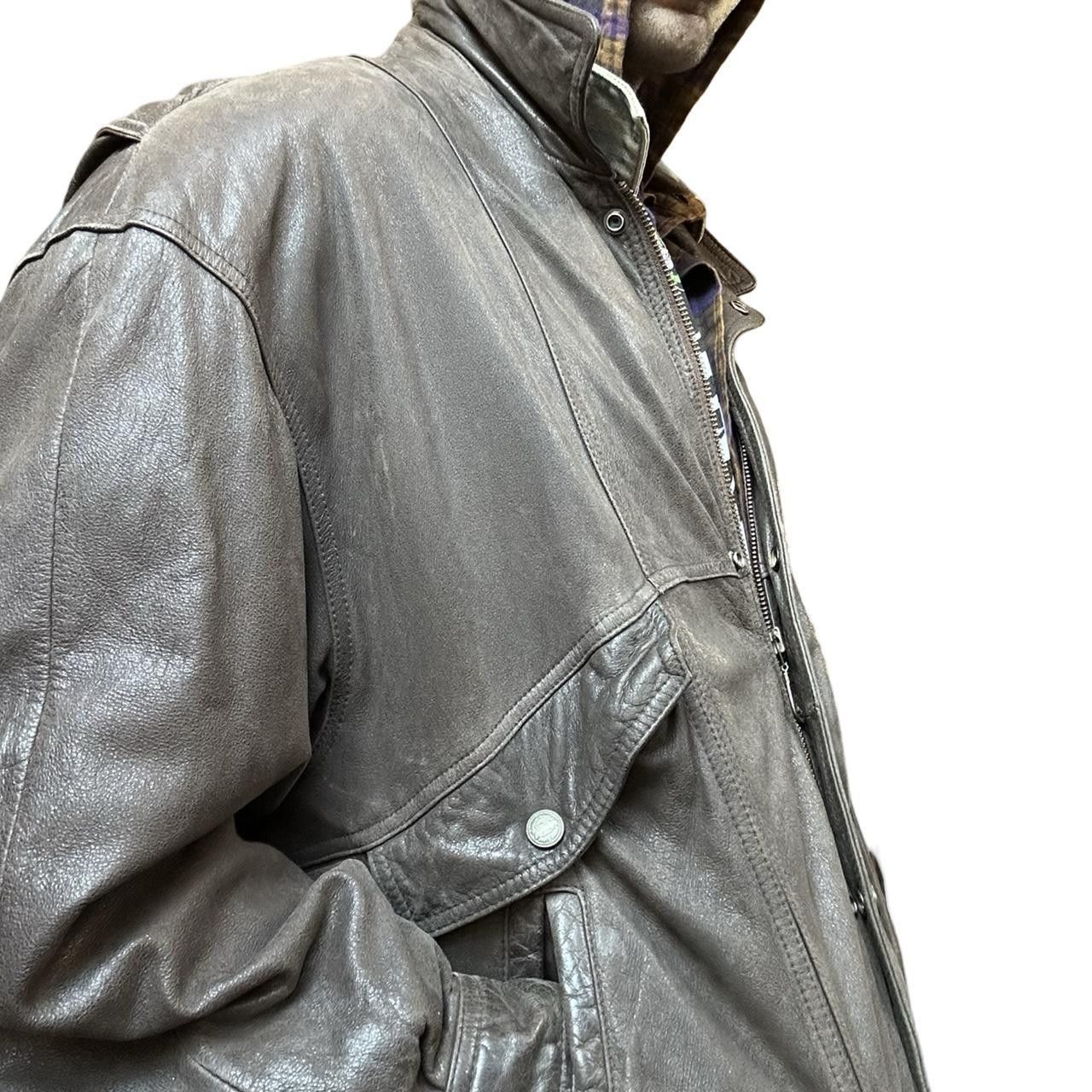 Leather Vintage Canton Ridge Retro Brown Leather Bomber Jacket - XL Size US XL / EU 56 / 4 - 6 Thumbnail