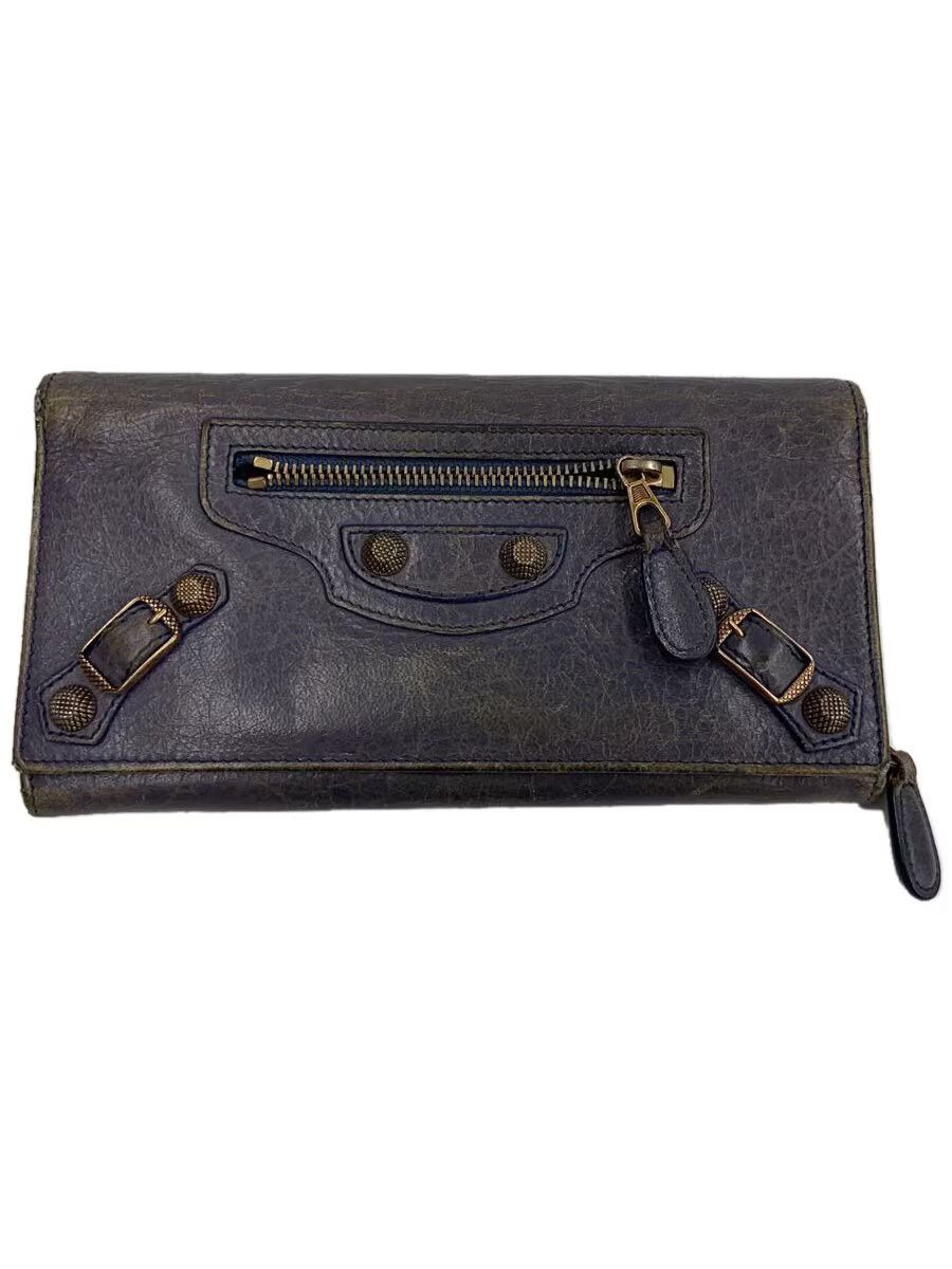 Balenciaga Balenciaga Leather Long Wallet Grey Size ONE SIZE - 1 Thumbnail
