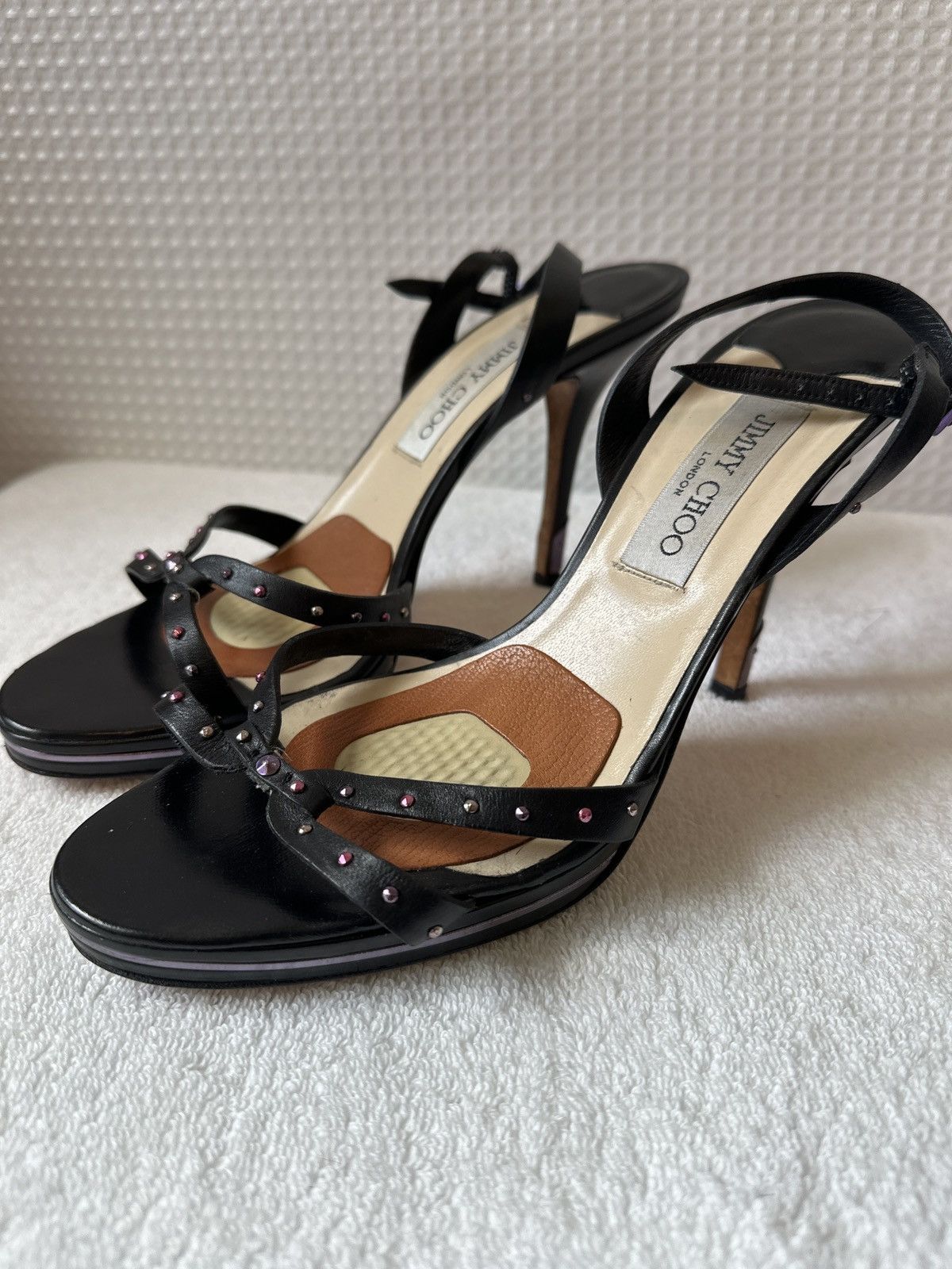 Jimmy Choo Jimmy Choo Studded Leather Sandals Size US 9.5 / IT 39.5 - 1 Thumbnail