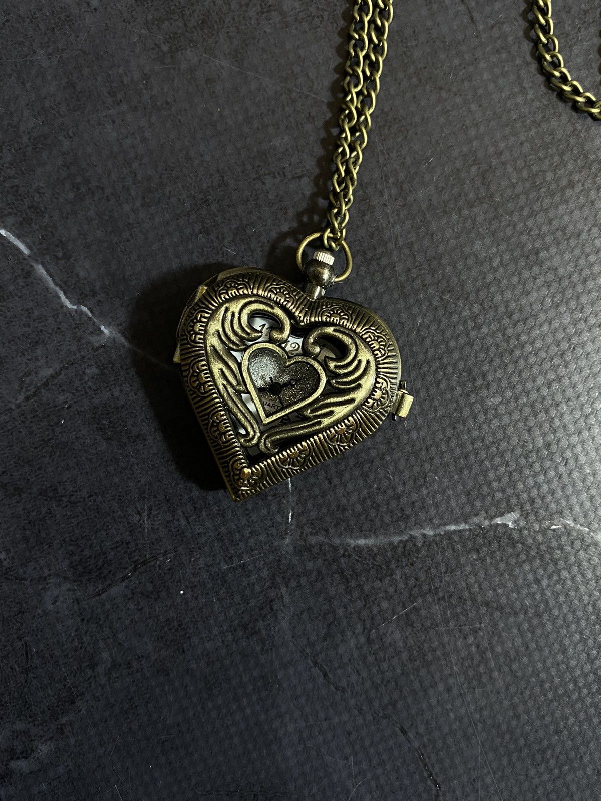 Jewelry × Vintage Vintage Heart-Shaped Pocket Watch Japanese Brand Size ONE SIZE - 3 Thumbnail
