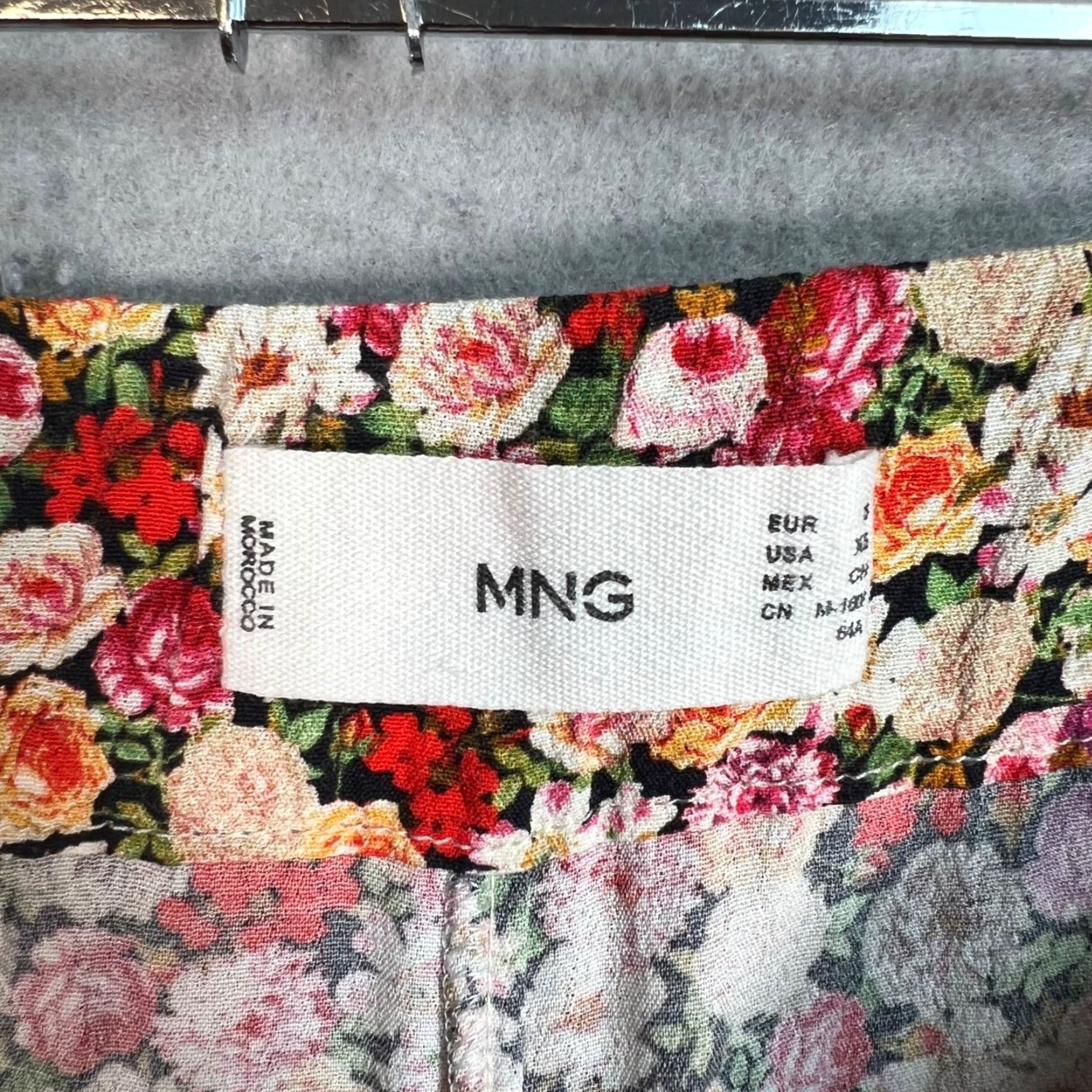 Mango Mango Womens Floral Trousers High-Waist Size 6 Multicolor Viscose & Polyester Size 28" / US 6 / IT 42 - 3 Thumbnail