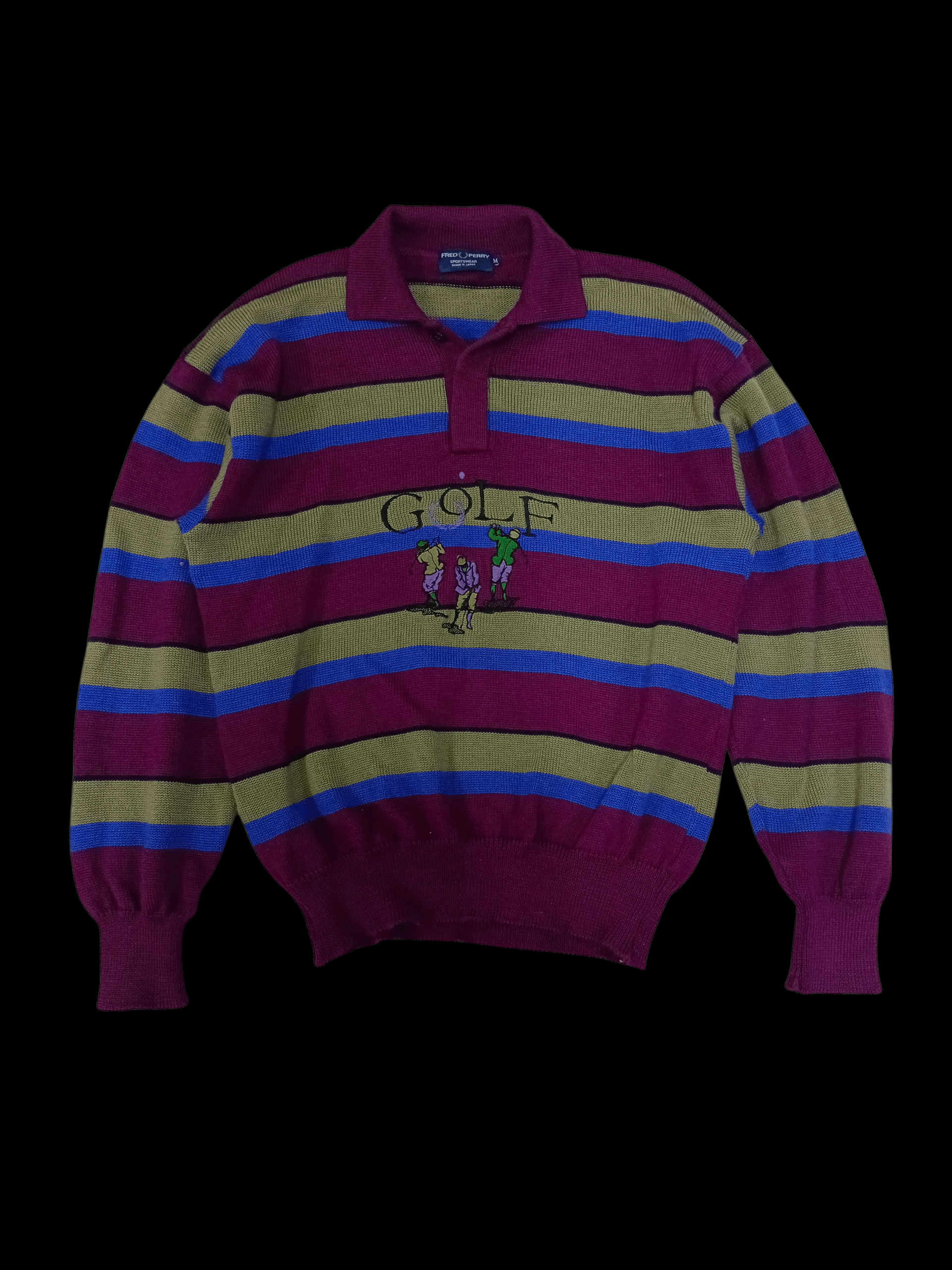 Fred Perry FRED PERRY VINTAGE STRIPE KNIT Size US M / EU 48-50 / 2 - 1 Thumbnail