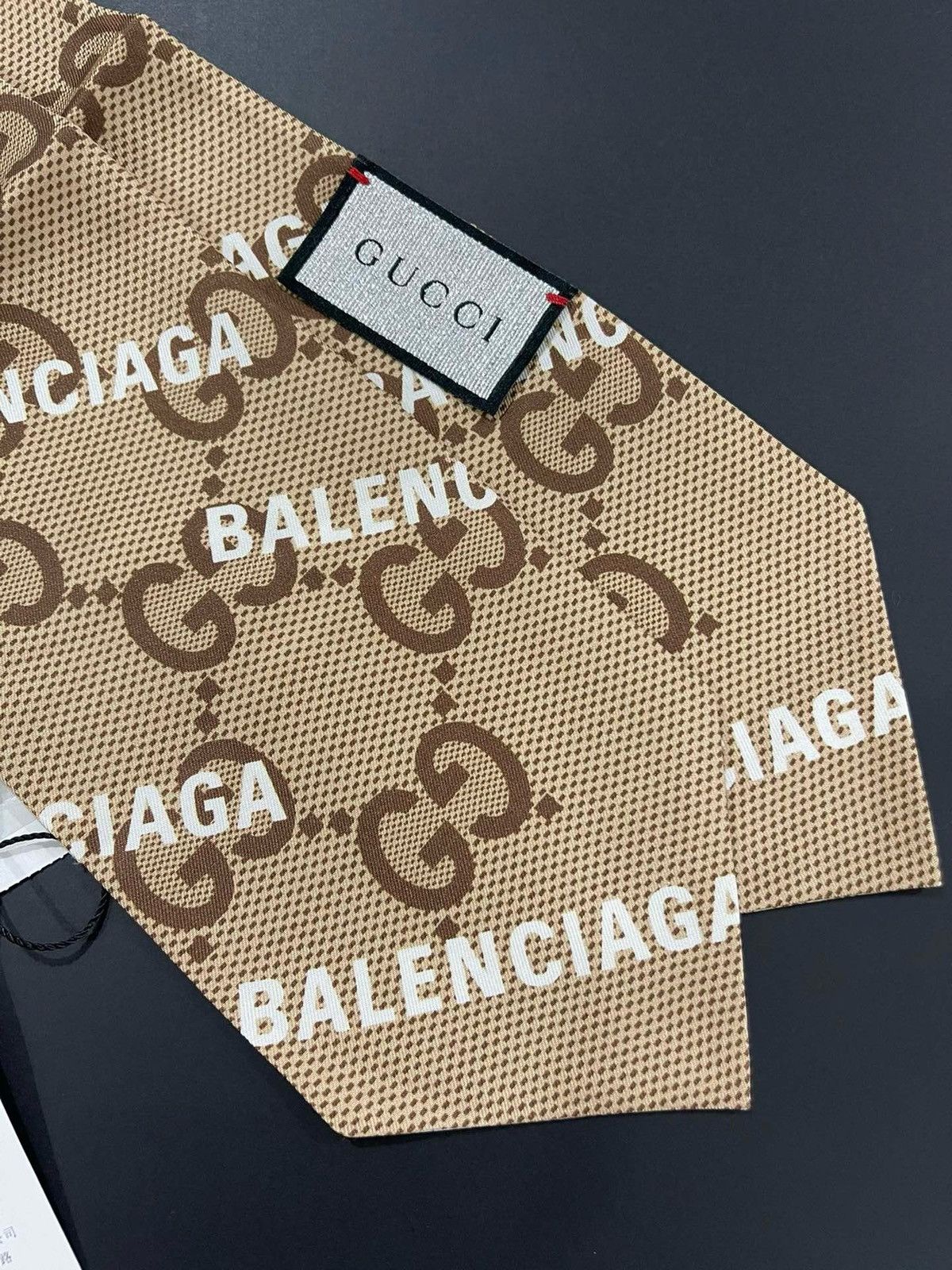 Gucci x Balenciaga Silk Printed Scarf
