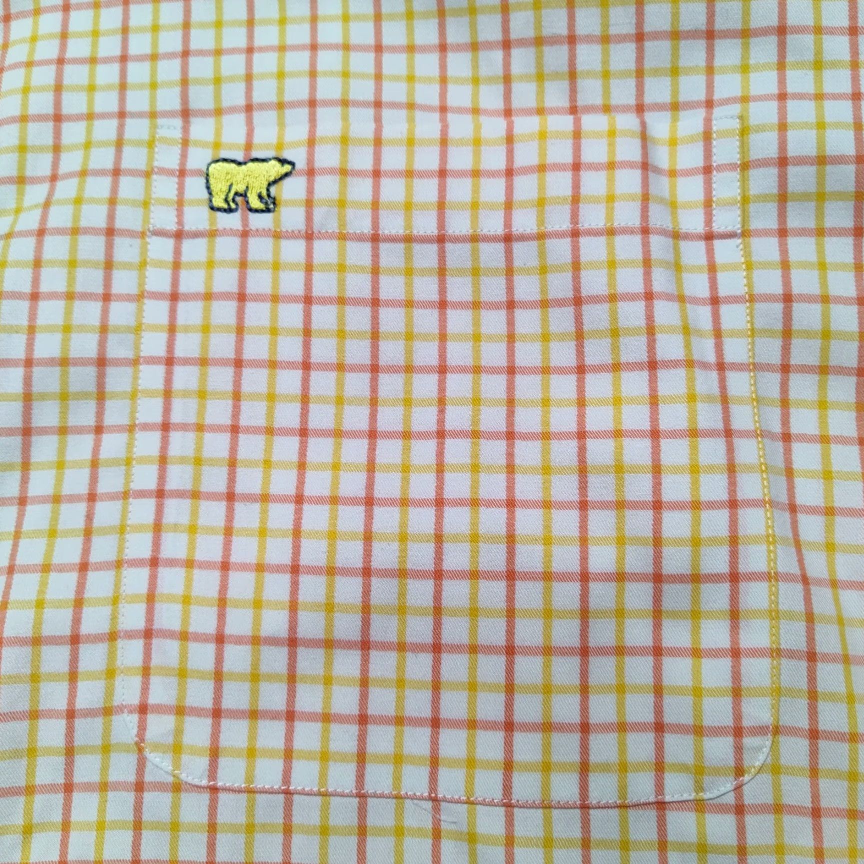 Vintage JACK NICKLAUS Men L Yellow Orange Check 100% Cotton Button-Up Shirt EUC Size US L / EU 52-54 / 3 - 4 Thumbnail