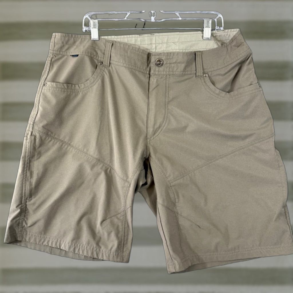 Vintage Kuhl Silencr Cargo Shorts Mens 40 Khaki Beige Hiking Outdoor Ripstop Pockets Size US 40 / EU 56 - 1 Thumbnail