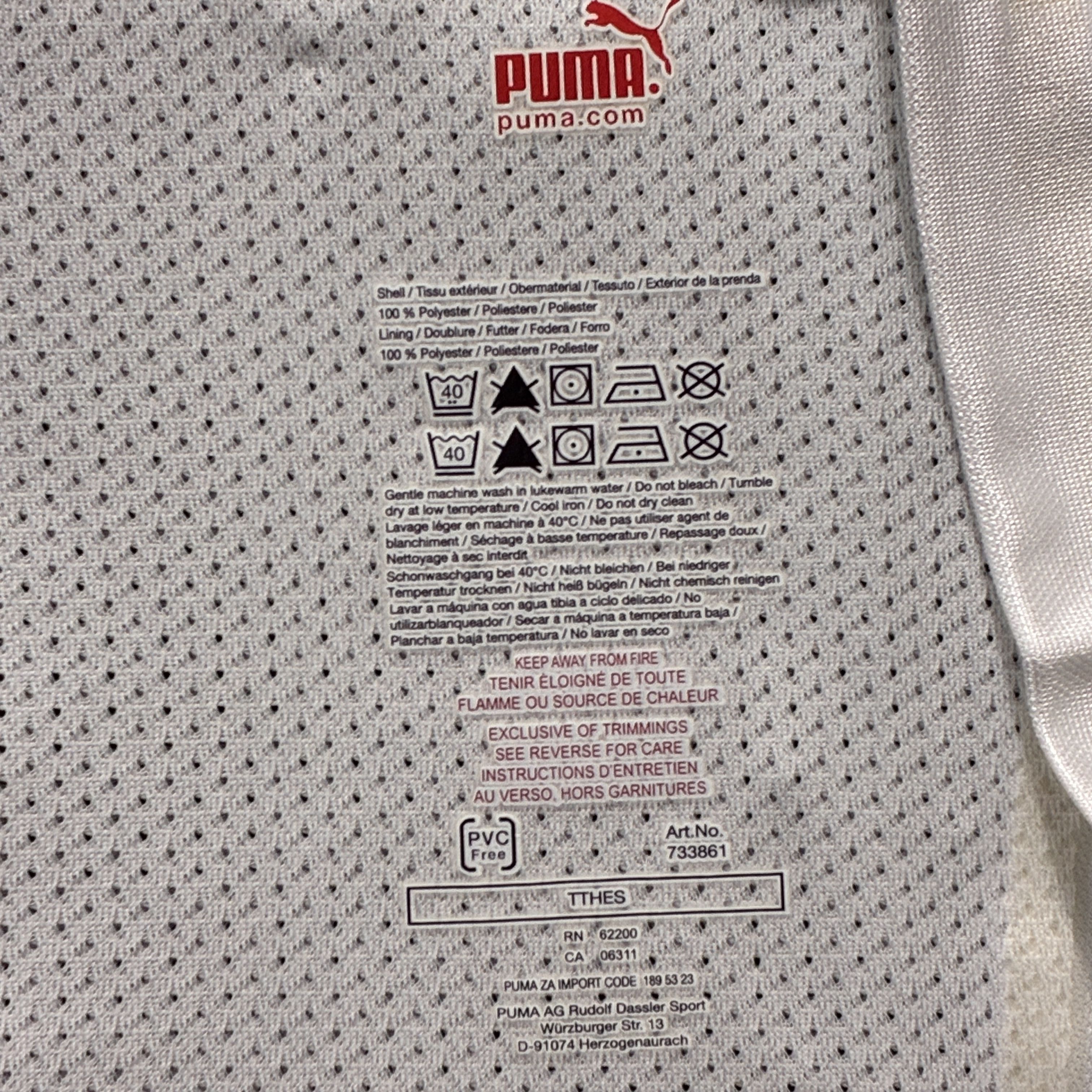 Puma Italy 2008 Away Player Issue Long Sleeve Jersey Pirlo #21 Size US XL / EU 56 / 4 - 5 Thumbnail