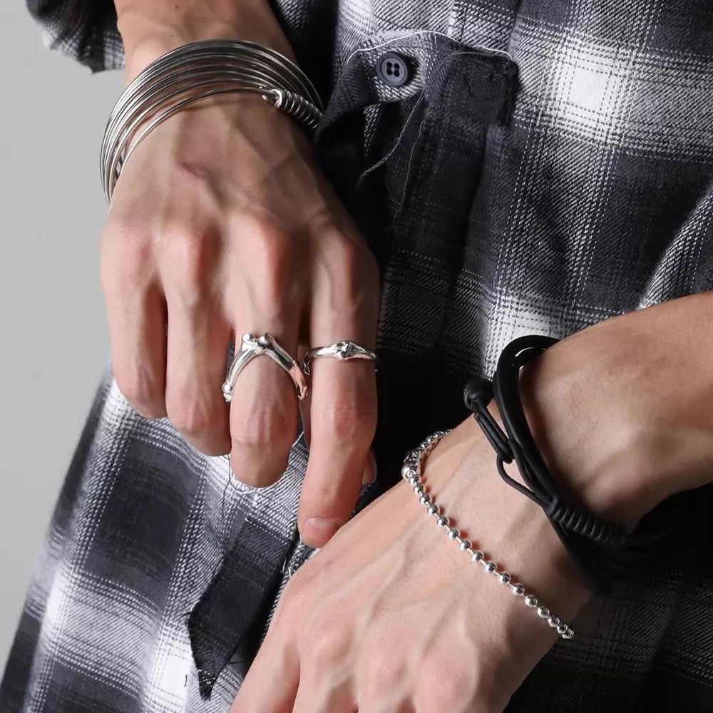 Takahiromiyashita The Soloist. The Soloist V-Bone Sterling Silver Ring US9.5 Size ONE SIZE - 9 Thumbnail