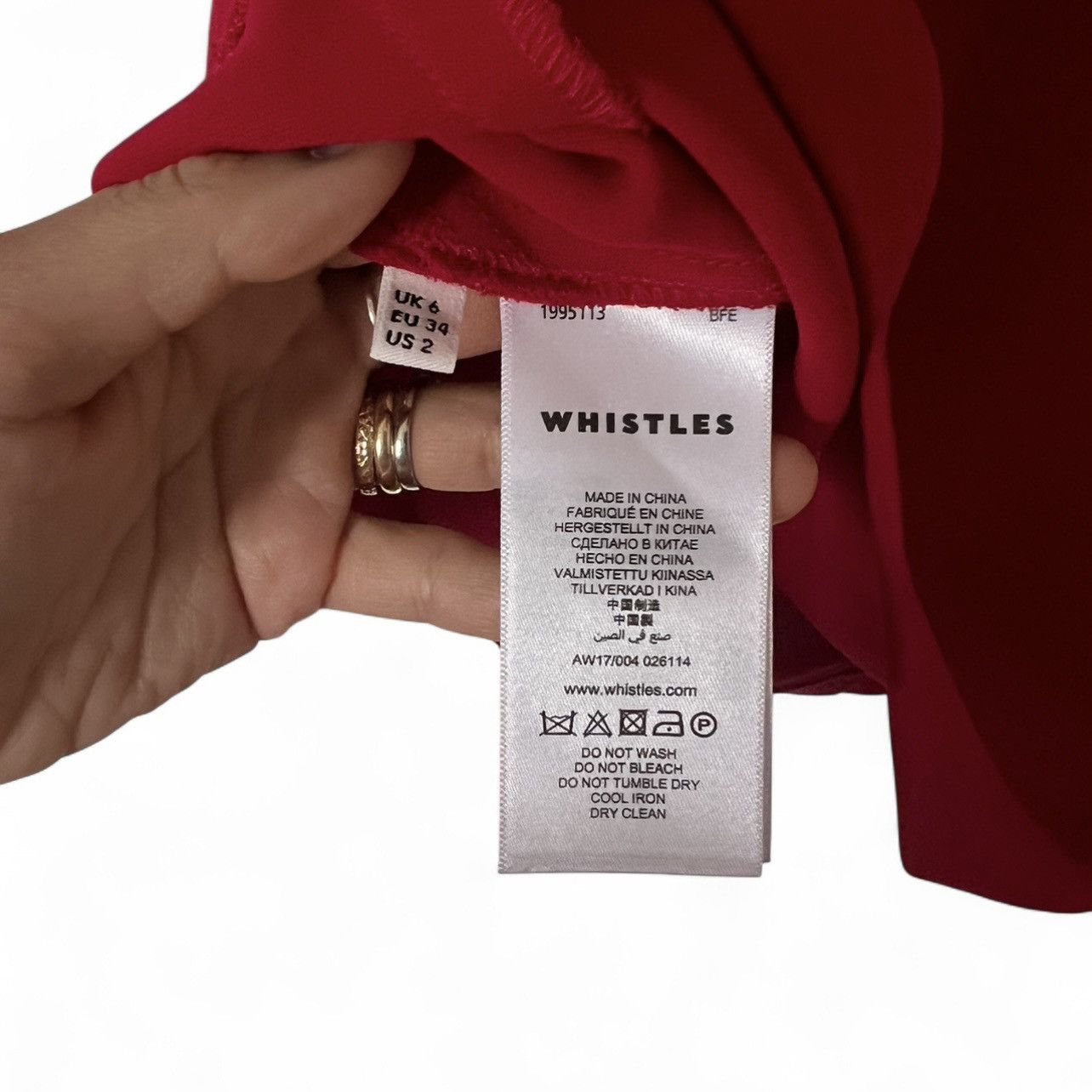 Whistles Whistles Red V-Neck Shift Dress – Size UK 6 / US 2 / EU 34 Size XS / US 0-2 / IT 36-38 - 4 Thumbnail