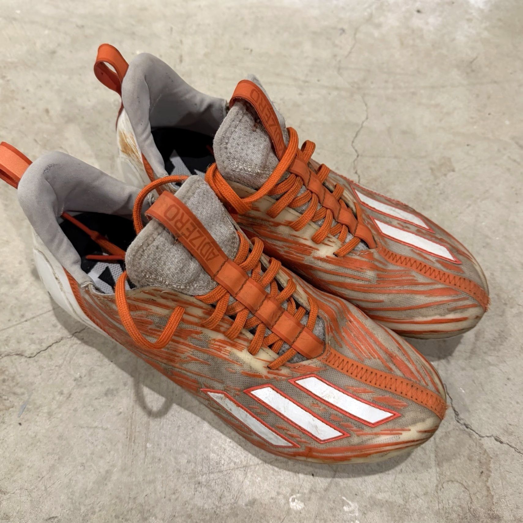 Adidas adidas Adizero Cleats White Team Orange GZ6913 Mens Size 11 Cleats Athletic Shoe Team Orange White Mens Size 11 Size US 11 / EU 44 - 2 Thumbnail