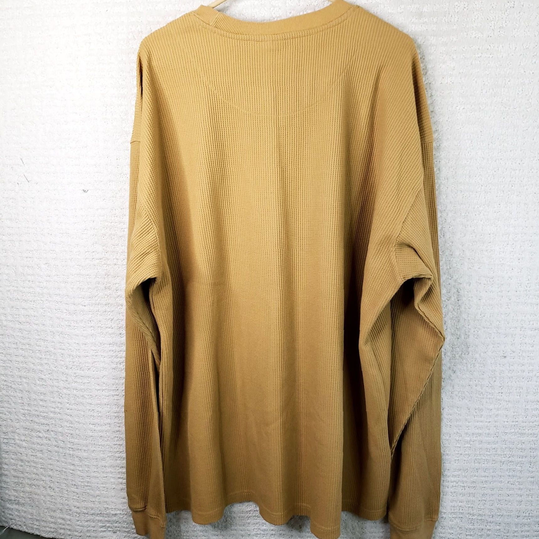 Vintage Access T-Shirt 5XL Long Sleeve Crew Neck Waffle Knit Thermal Camel Tan Big & Tall Mens Size US XXL / EU 58 / 5 - 5 Thumbnail