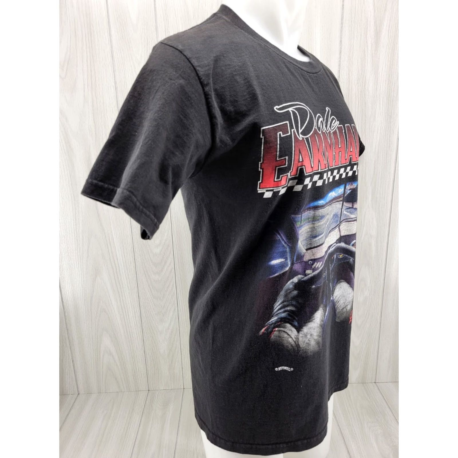 Nutmeg VINTAGE Distressed Dale Earnhardt Intimidator #3 T-shirt Nutmeg Large Mens Black Graphic Print 90s USA Logo Cotton Short Sleeve Crew Neck All Seasons Size US L / EU 52-54 / 3 - 4 Thumbnail