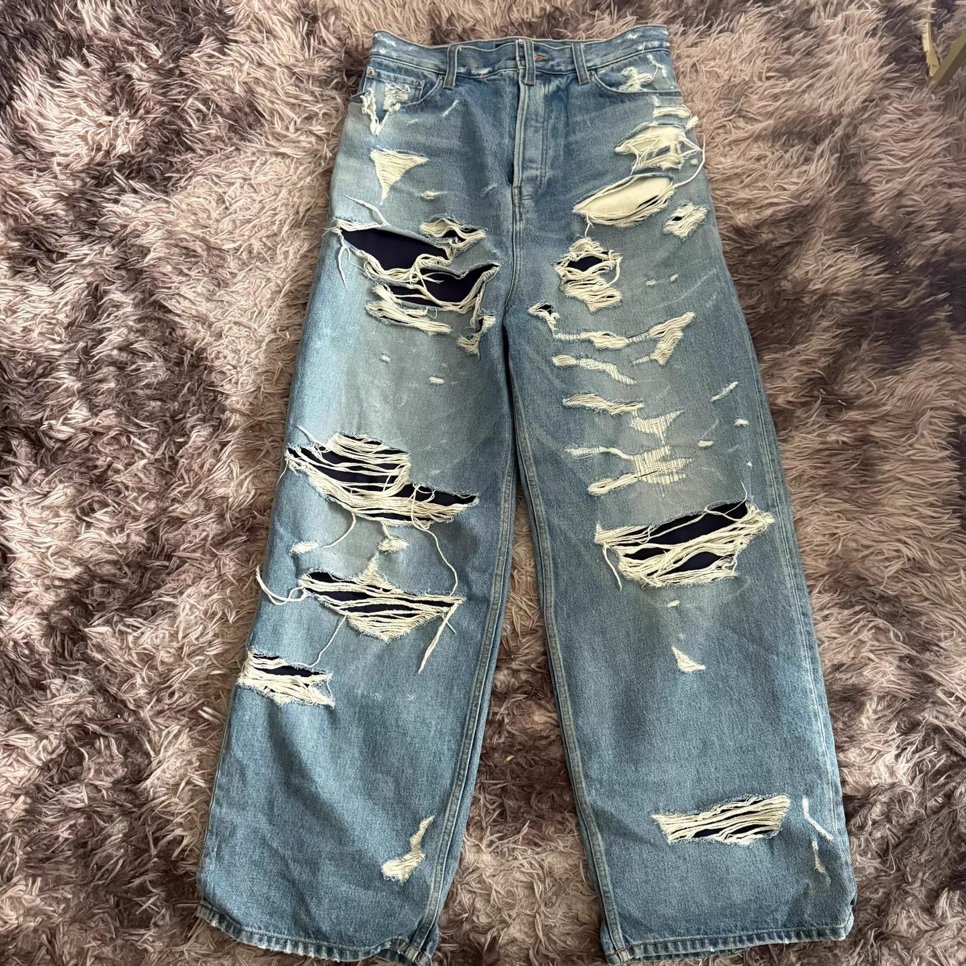 Balenciaga Balenciaga Afterworld Double Layered Distressed Denim S Size US 31 - 1 Thumbnail