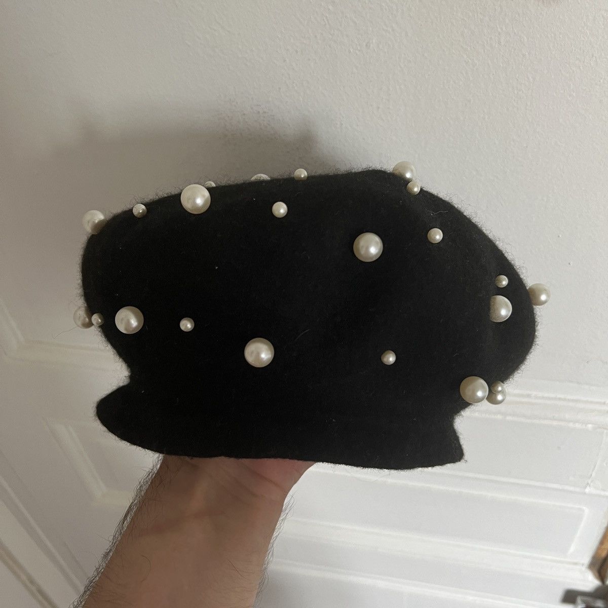 Vintage Vintage Avant Garde Beret Hat Pearl like jpg cdg margiela Size ONE SIZE - 3 Thumbnail