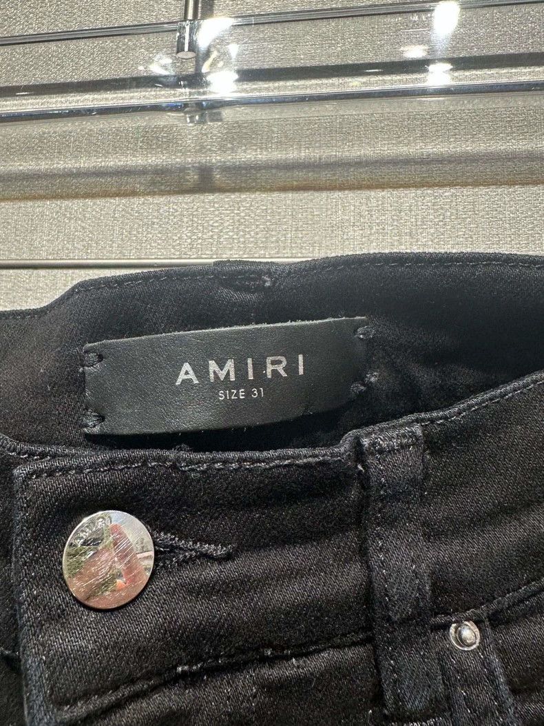 Amiri Amiri Black Cashew Flower Patch Diamond Jeans Size US 31 - 5 Thumbnail