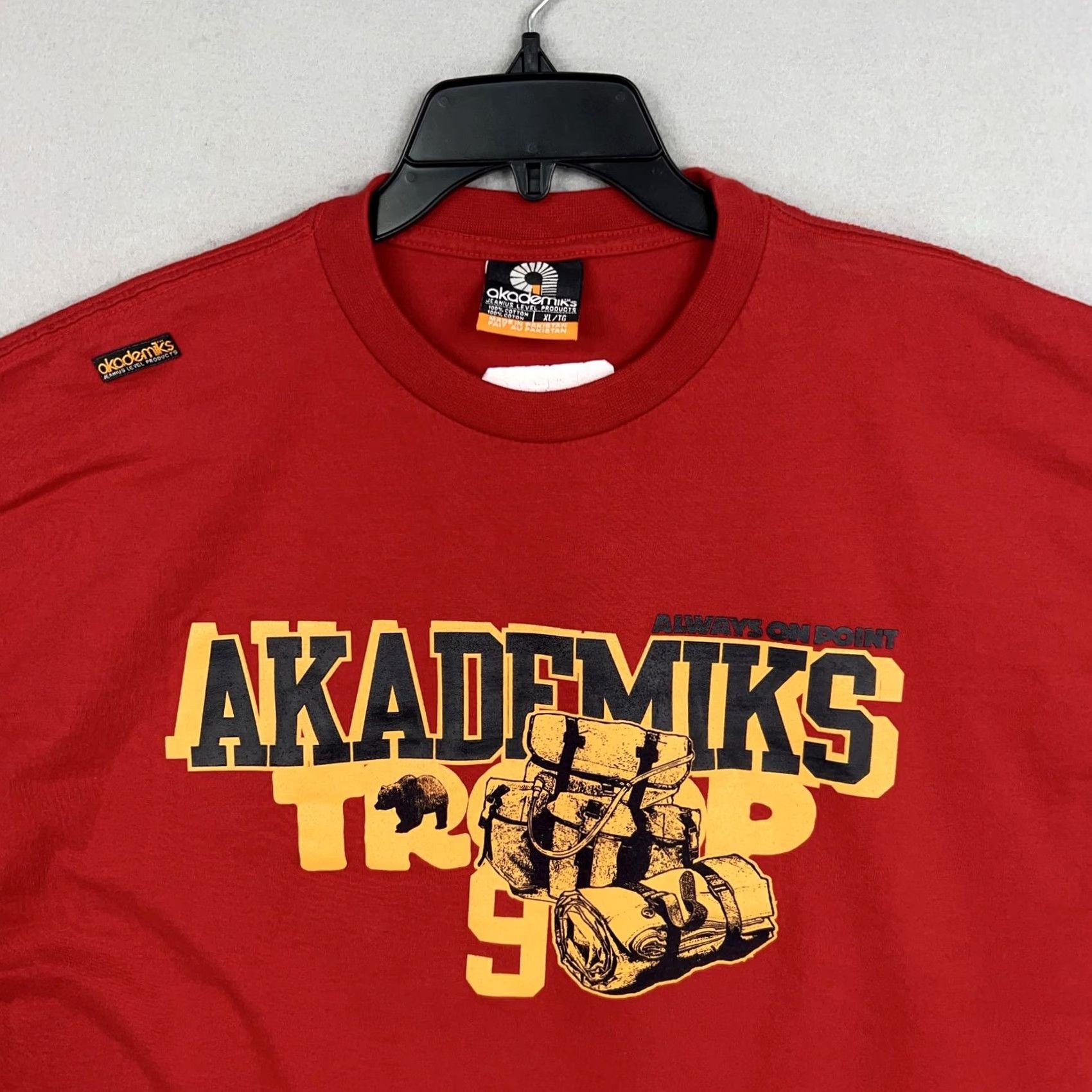 Akademiks VINTAGE Akademiks Shirt Men XL Red Troop 99 Hip Hop Graphic Streetwear Urban Mens XL Red Graphic Print Urban Hip Hop Streetwear Akademiks Troop 99 Size US XL / EU 56 / 4 - 2 Thumbnail