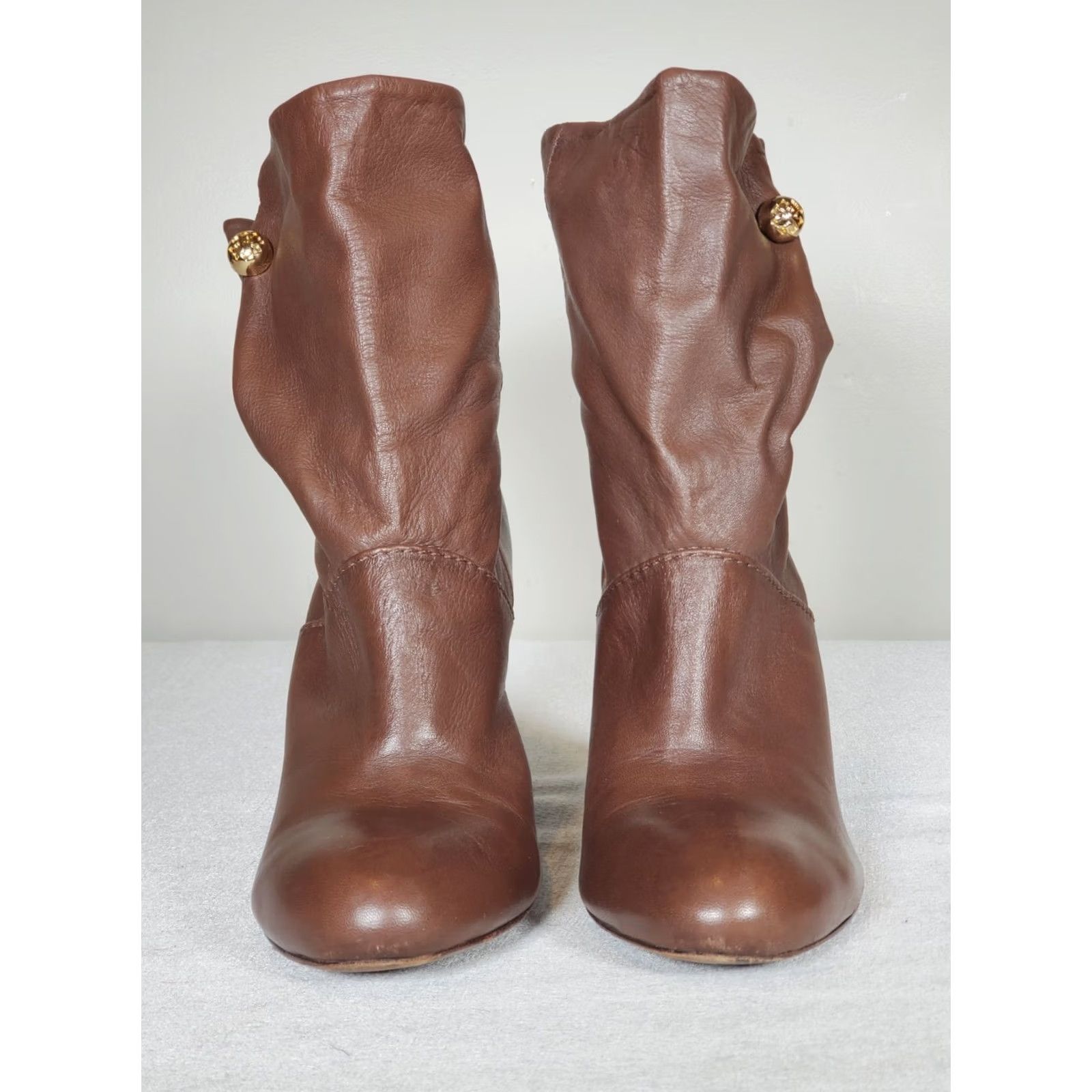 Tory Burch Tory Burch Sable Nappa Fly Ankle Boots Fig Brown High Heel Brazil Women's US 10 Boot Menus? Size US 10 / IT 40 - 6 Thumbnail