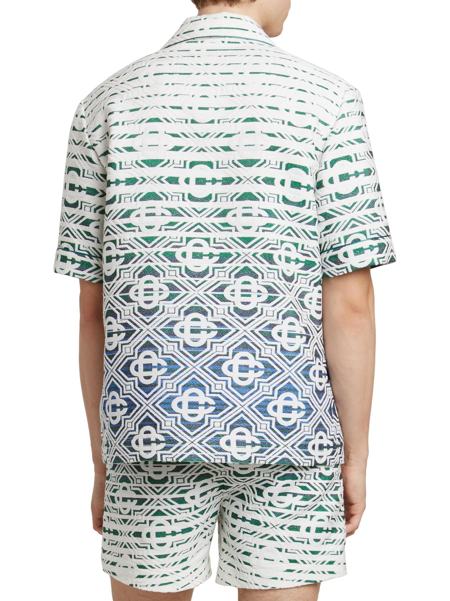 Casablanca os11x0725 Monogrammed Cotton-Blend Shirt in Multicolor Size US M / EU 48-50 / 2 - 4 Thumbnail