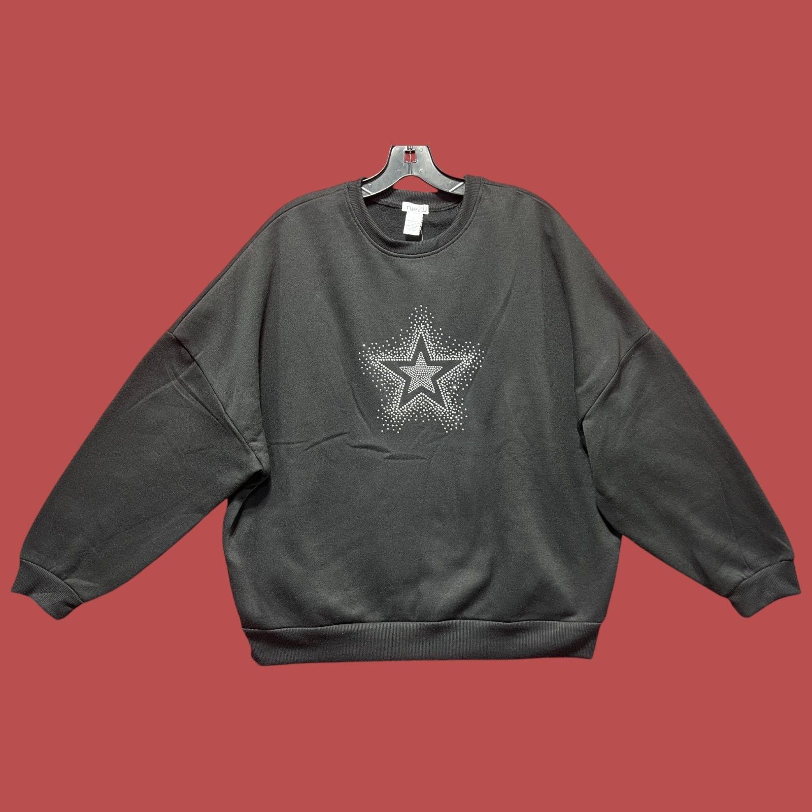rue21 Rue 21 - Women's Long Sleeve Casual Sweatshirt - Black - Lar Size L / US 10 / IT 46 - 1 Thumbnail