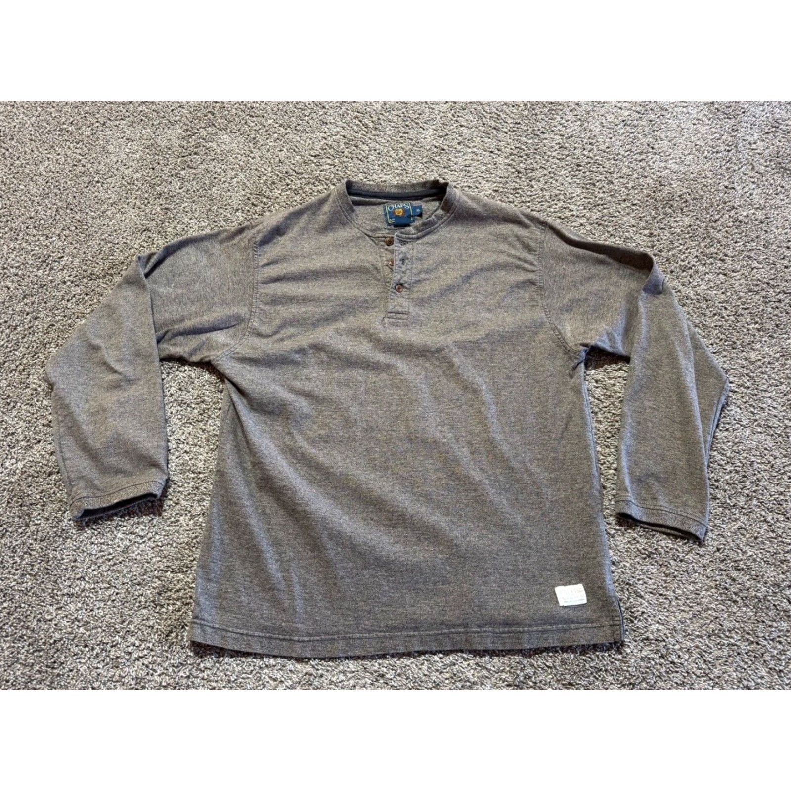 Ralph Lauren VINTAGE Ralph Lauren Shirt Mens XL Gray Henley Long Sleeve Size US XL / EU 56 / 4 - 2 Thumbnail