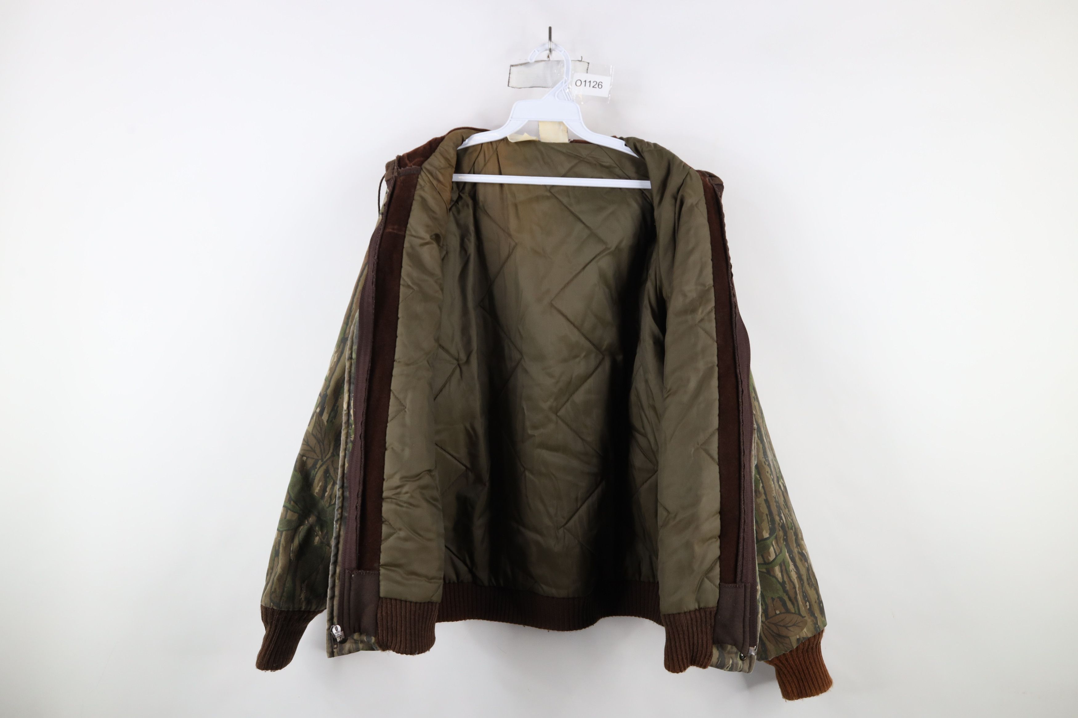 Vintage Vintage 80s 90s Duxbak Camouflage Hooded Bomber Jacket Size US L / EU 52-54 / 3 - 9 Thumbnail