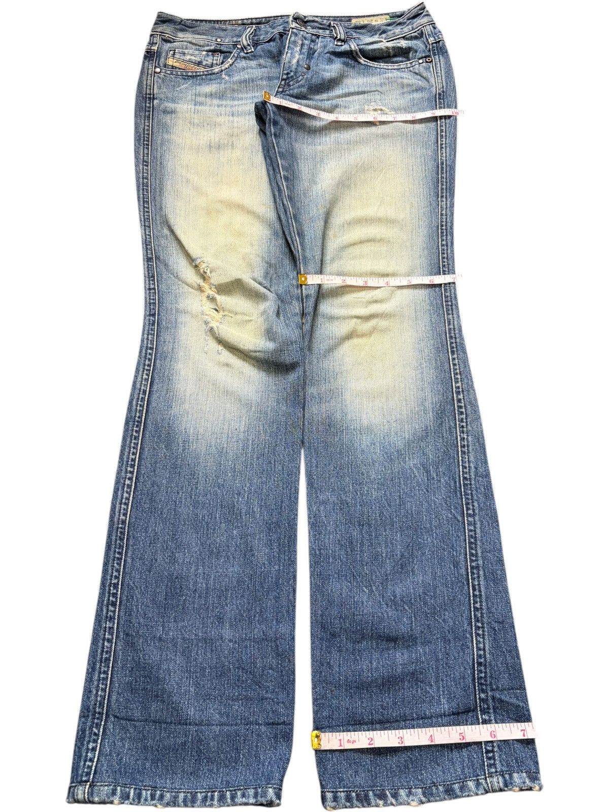 Diesel Vintage Italy Diesel Lhela Mud Wash Distressed Jeans Size 30" / US 8 / IT 44 - 8 Thumbnail
