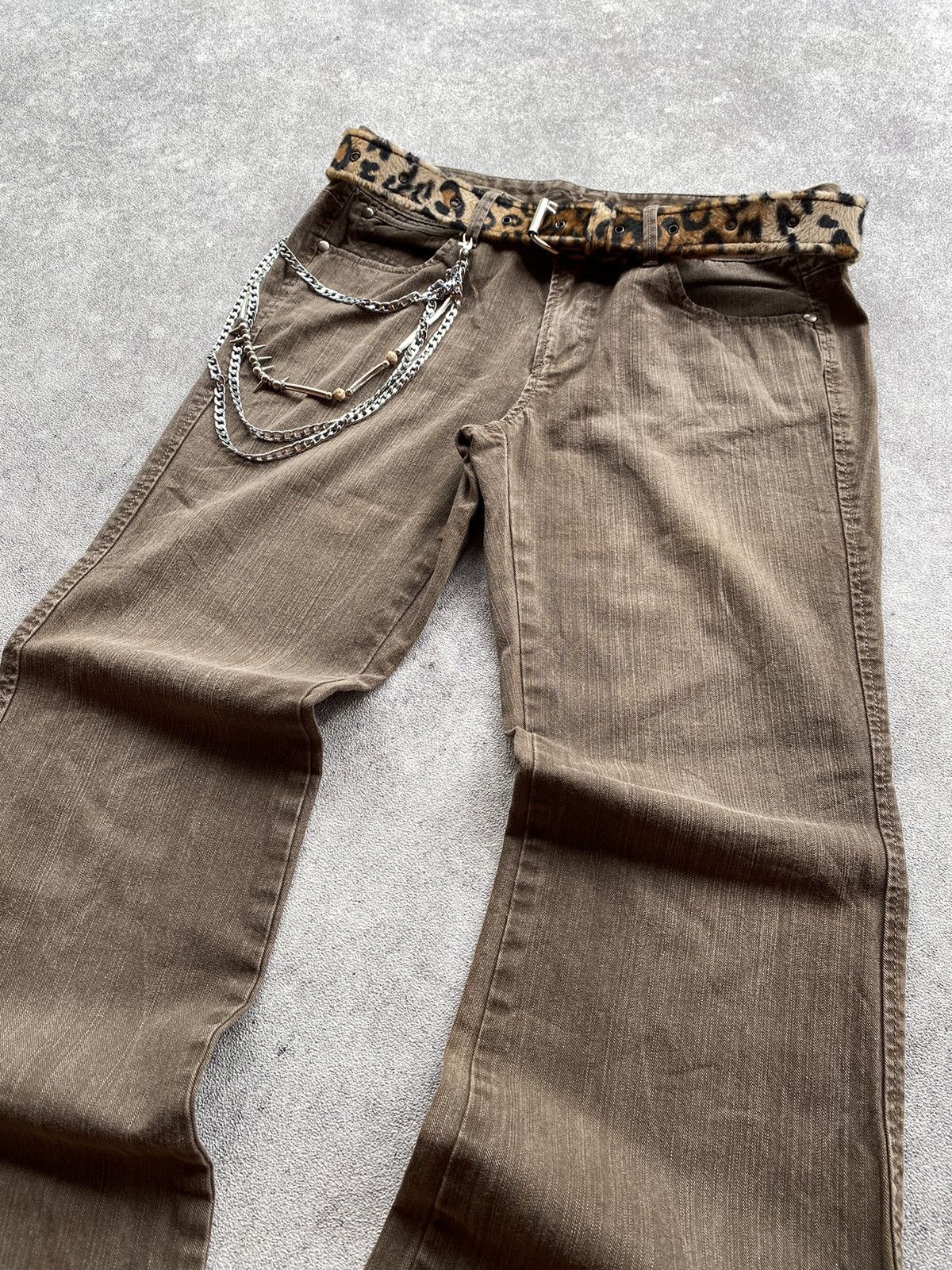 If Six Was Nine × Japanese Brand × Le Grande Bleu (L.G.B.) 2000s Nii Jeans Mudwash Flared Pant Size US 34 / EU 50 - 3 Thumbnail