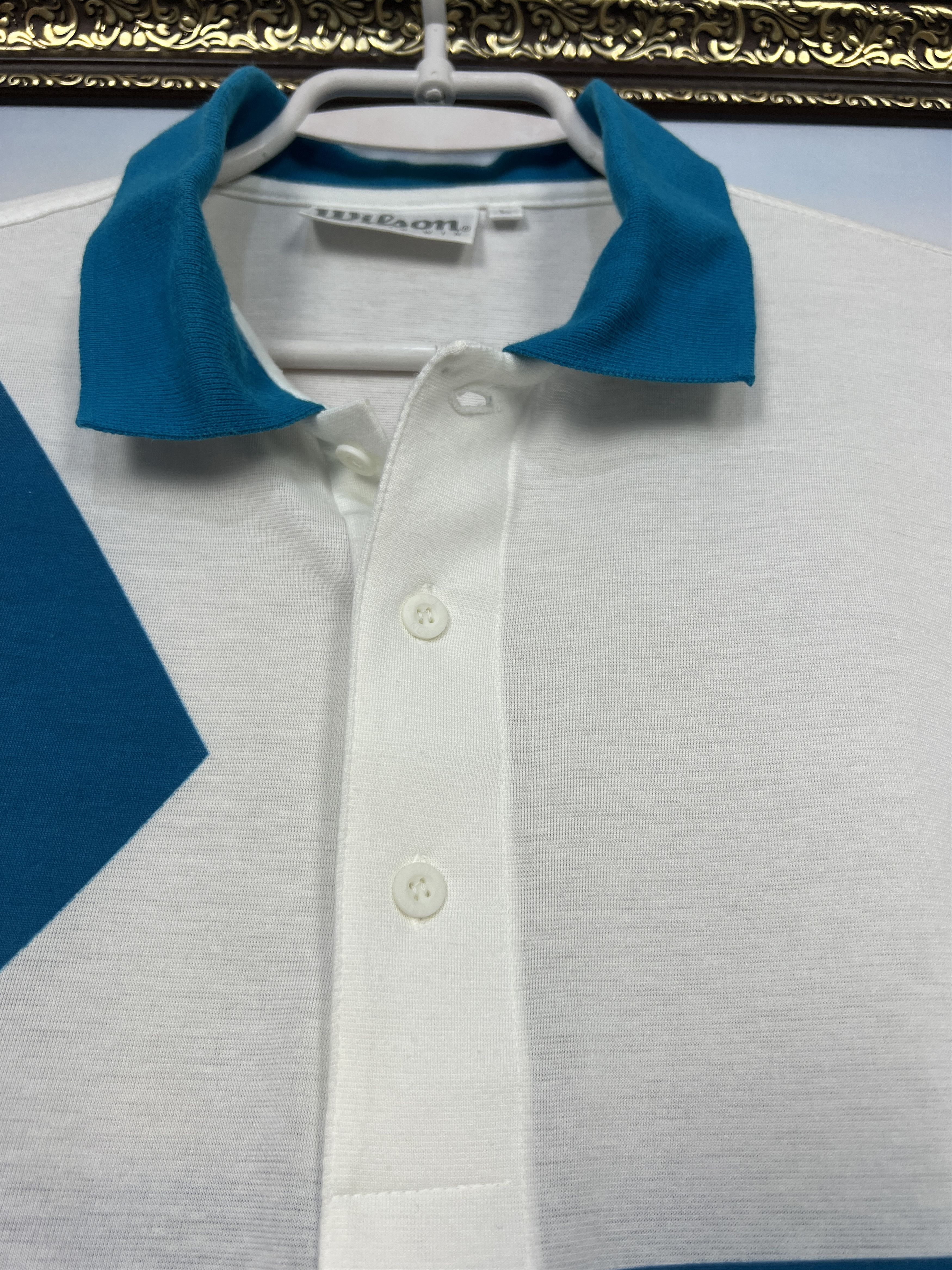 Wilson Vintage 90's Wilson Tennis White Polo Mens Shirt Sport Size US L / EU 52-54 / 3 - 5 Thumbnail