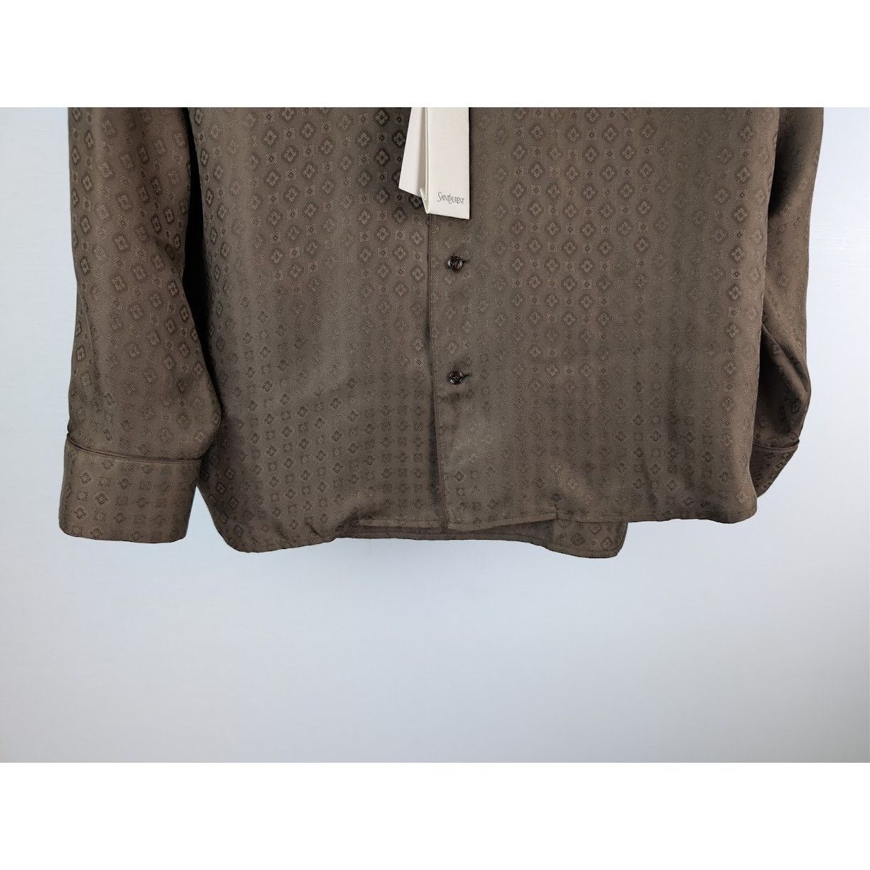 Saint Laurent Paris o1rshd1 Button Shirt in Brown Size US S / EU 44-46 / 1 - 4 Thumbnail