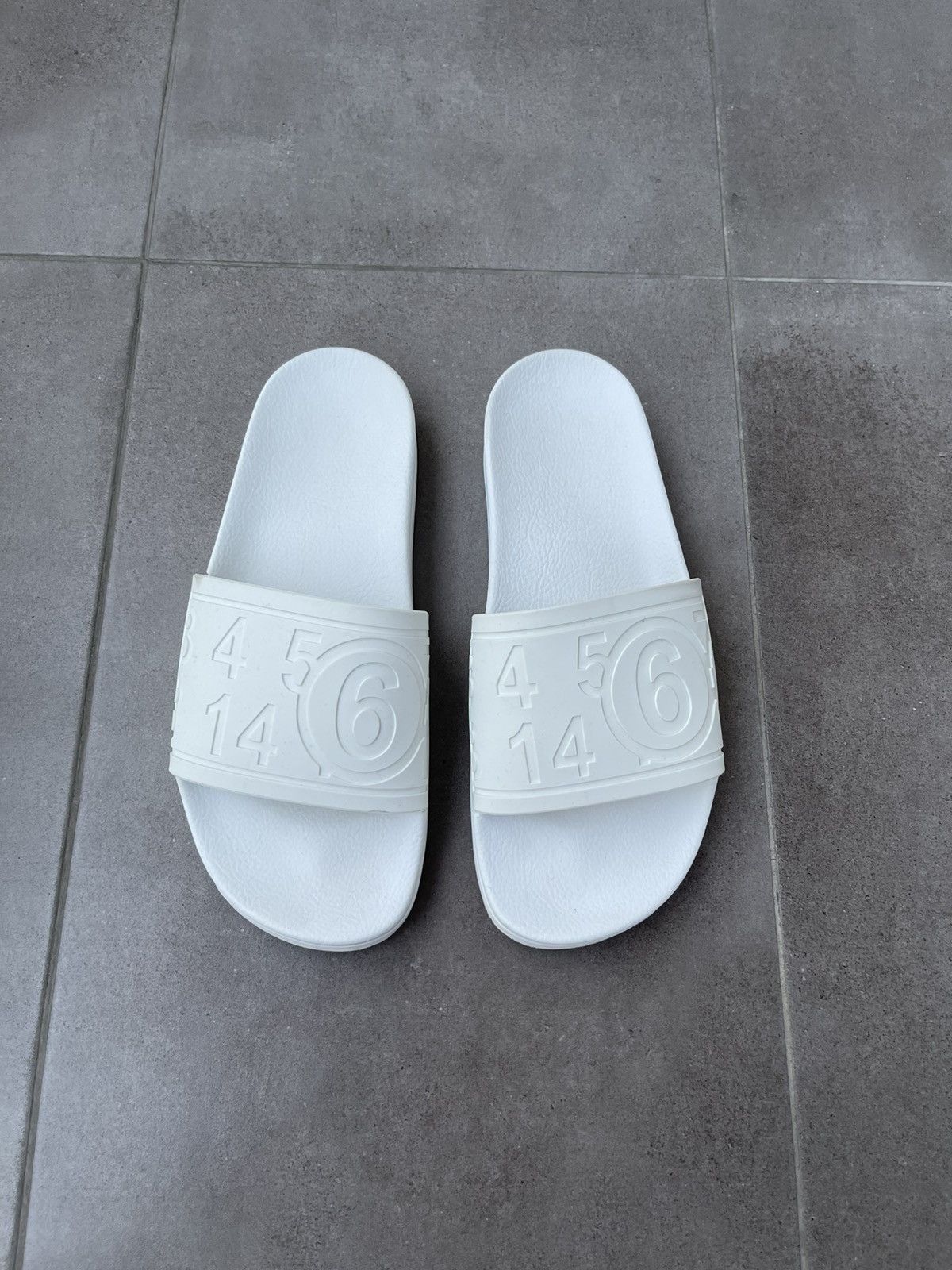 Maison Margiela !DS! SS21 Maison Margiela Numbers White Slides Size US 8 / EU 41 - 3 Thumbnail