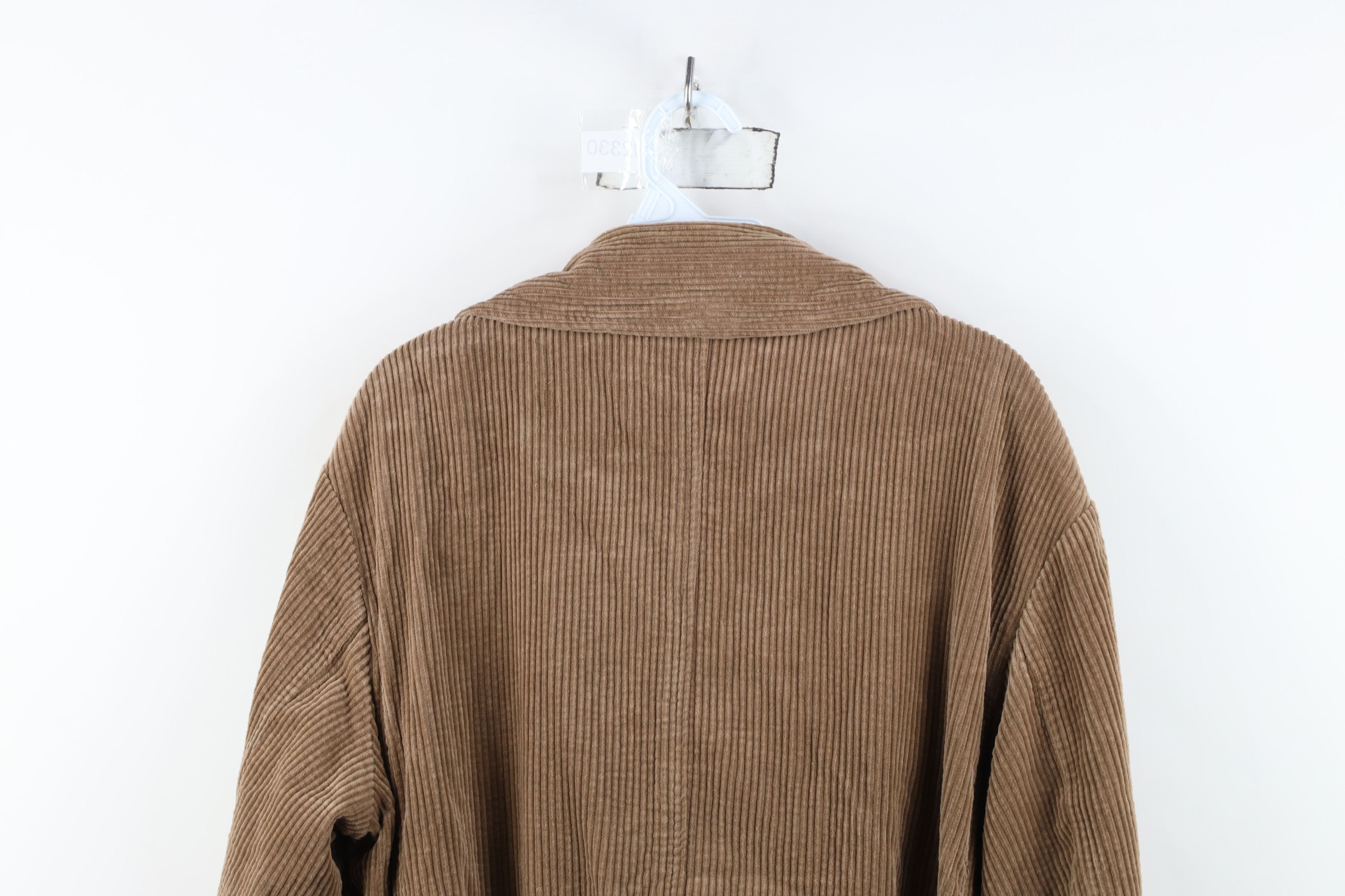 Esprit Vintage 90s Y2K Esprit Belted Corduroy Jacket Coat Brown Size S / US 4 / IT 40 - 14 Thumbnail