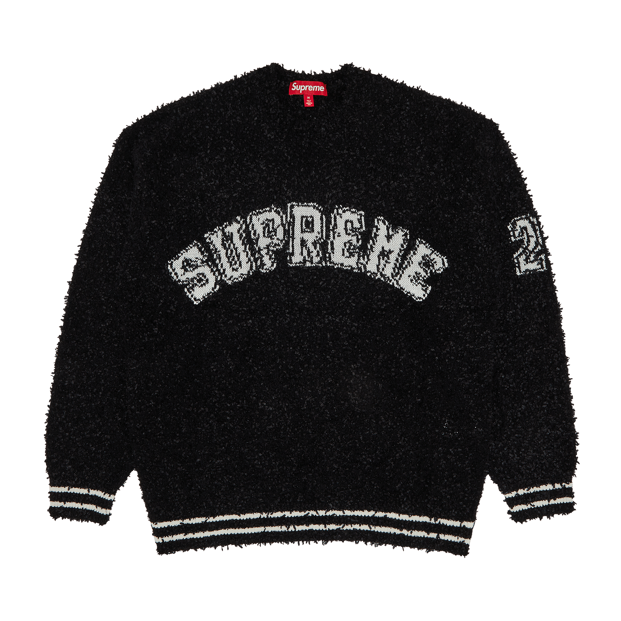 Supreme Supreme Back Stripe Wool Sweater Black and White