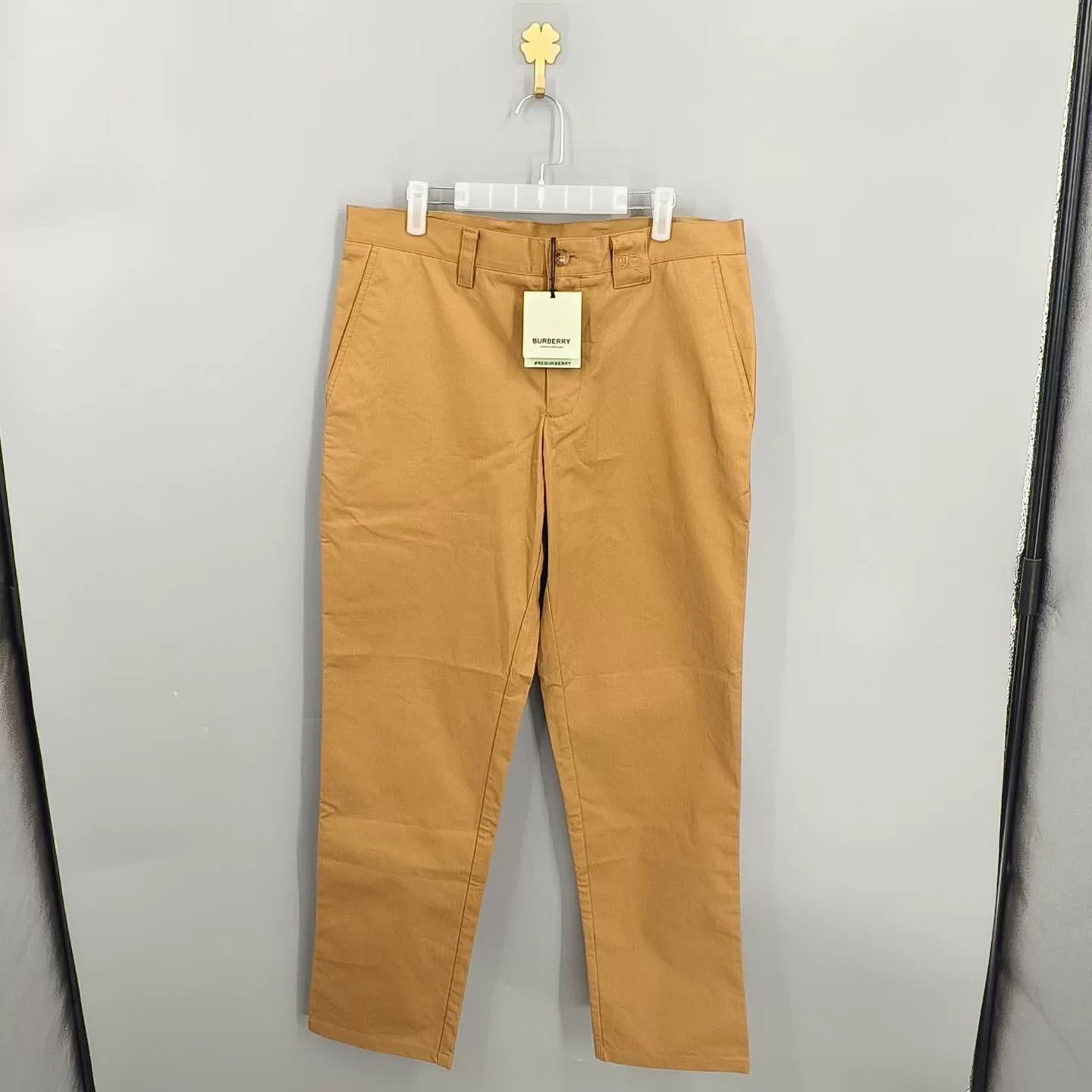 Burberry Burberry Beige Embroidered Straight-Leg Pants Size US 30 / EU 46 - 1 Thumbnail