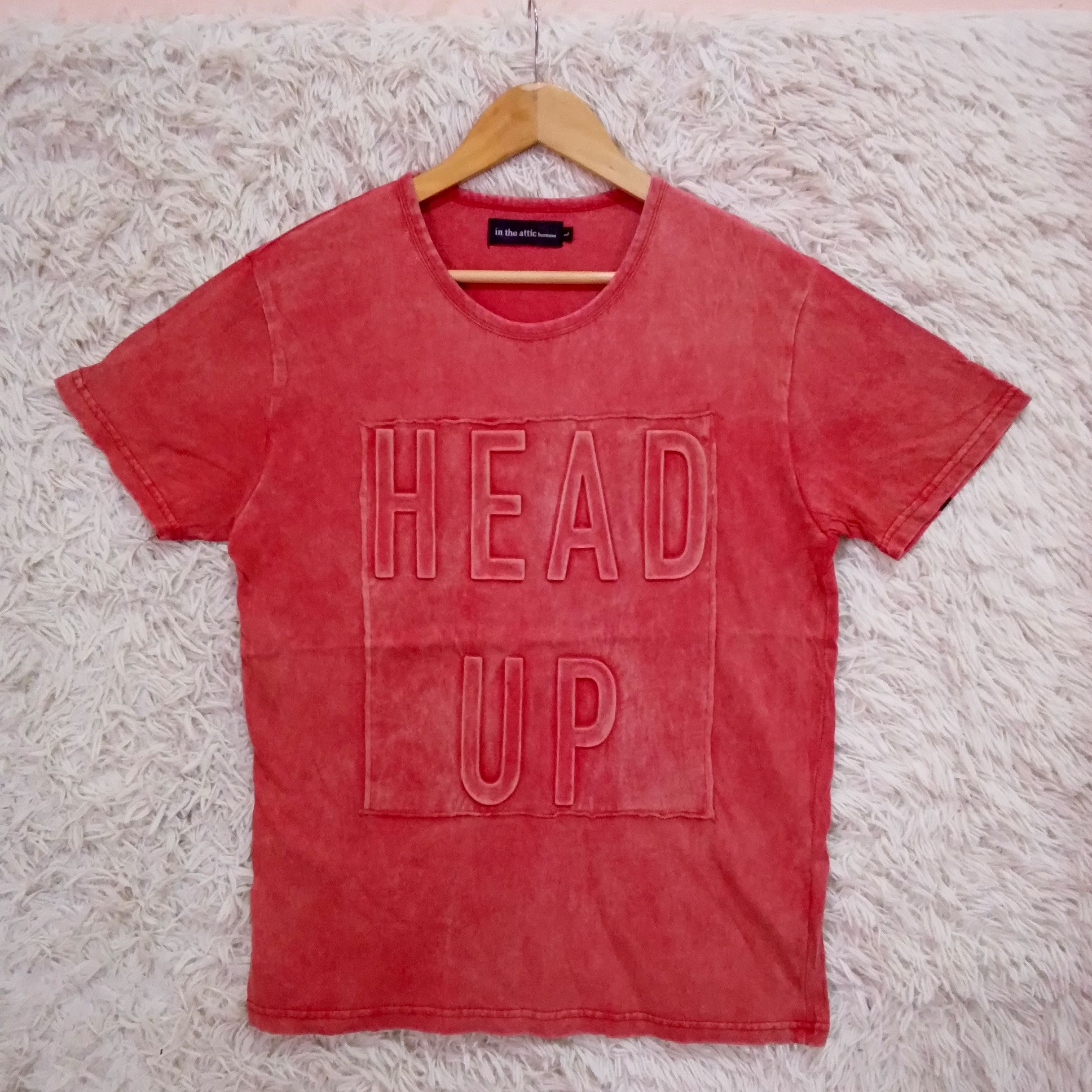 In The Attic In The Attic Homme Head Up Acid Wash Embossed T-shirt lgb Size US M / EU 48-50 / 2 - 2 Thumbnail