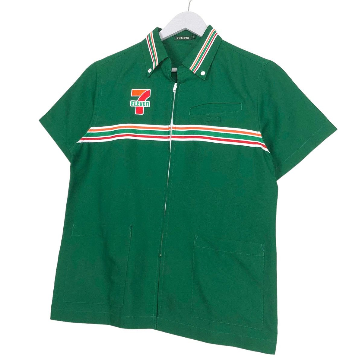 Japanese Brand 💥VINTAGE 7 ELEVEN WORKER SHIRT ZIPPER STYLE Size US M / EU 48-50 / 2 - 2 Thumbnail