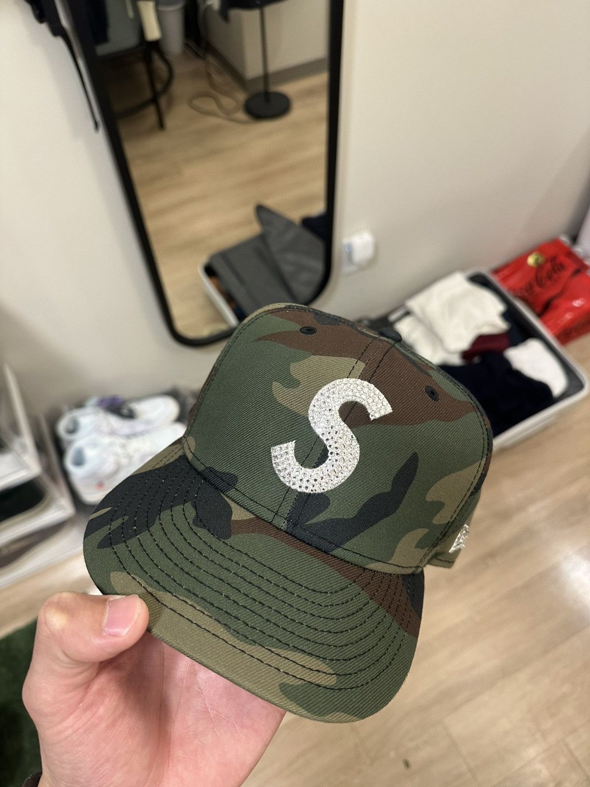 Supreme × Swarovski Supreme Swarovski fitted hat Size ONE SIZE - 1 Thumbnail