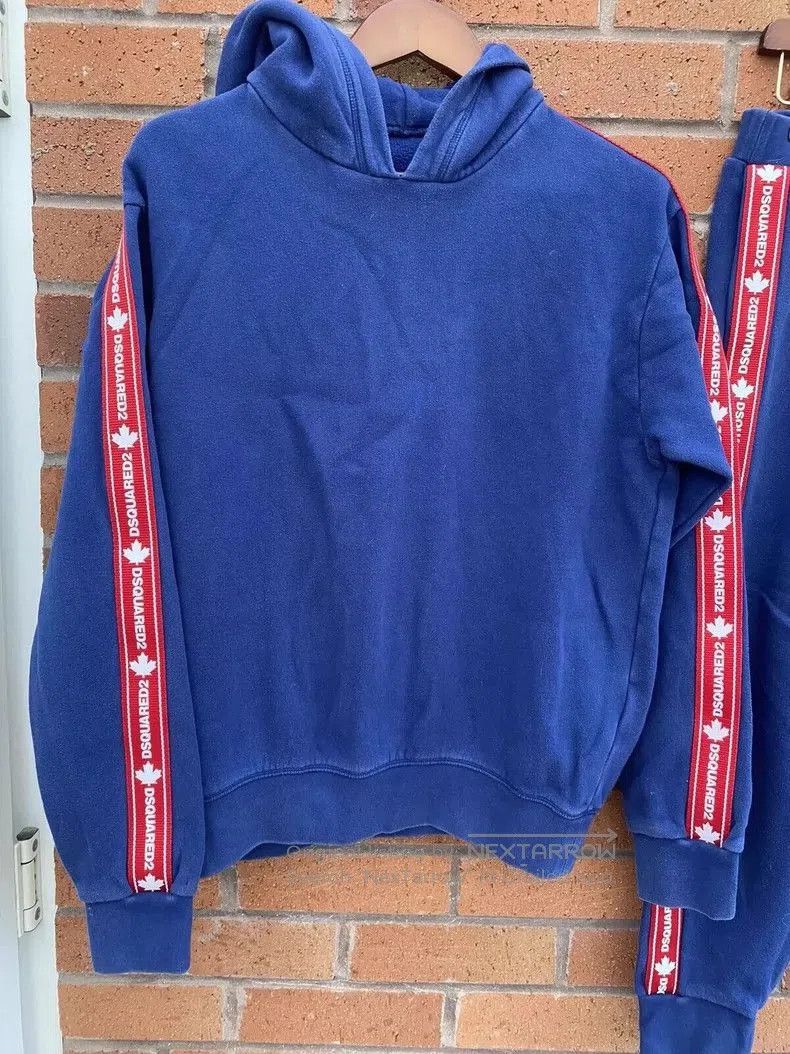 Dsquared2 Dsquared2 Blue Hoodie With Red Stripes. Size US S / EU 44-46 / 1 - 3 Thumbnail