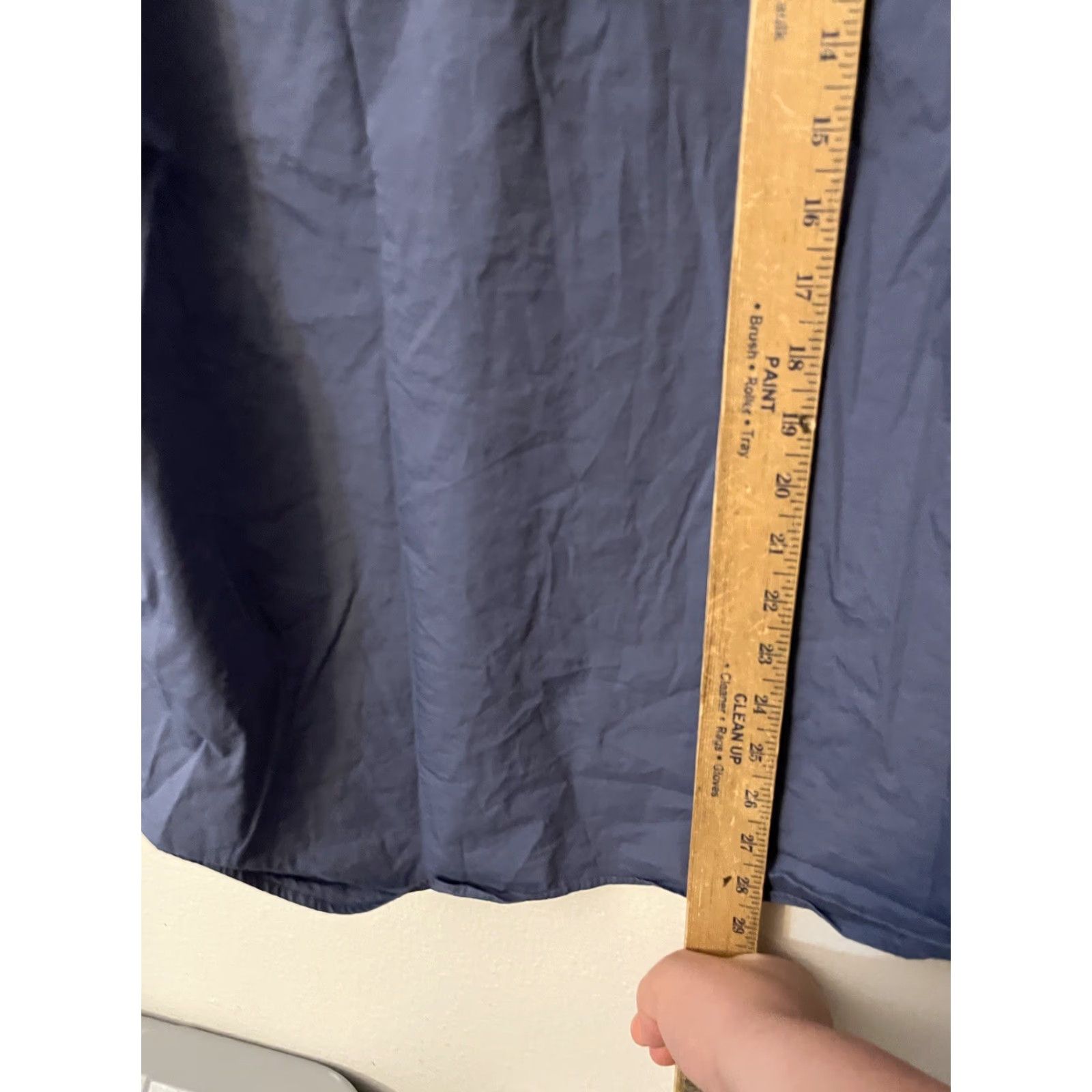 Calvin Klein Calvin Klein Shirt Men Button Dress Shirt Reg Fit Large Blue Solid Size 42R - 4 Thumbnail
