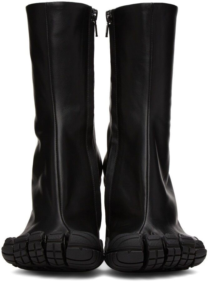 Leather Vibram Five Fingers Heeled Sock Boots