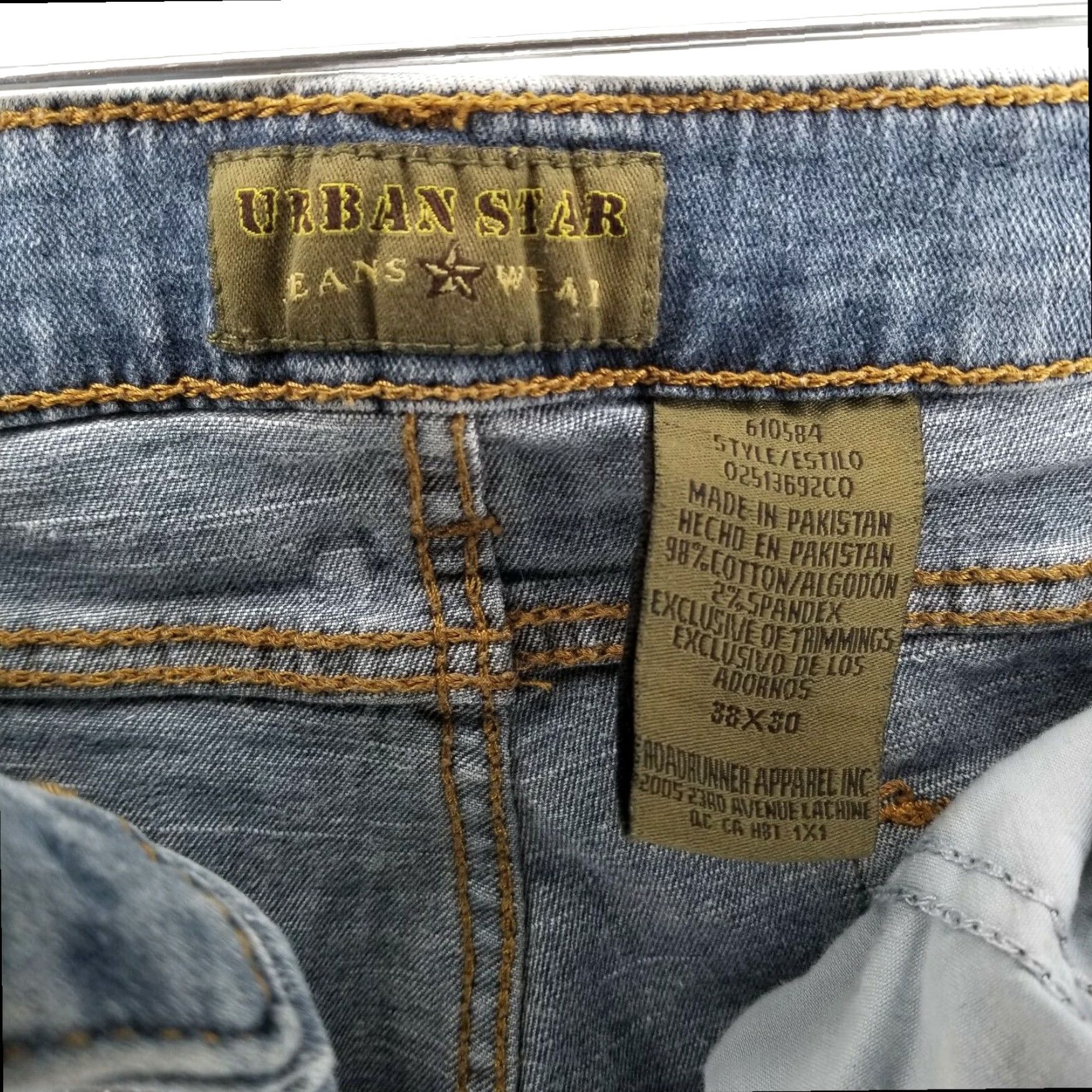 Vintage Urban Star Mens Relaxed Fit Blue Straight Jeans Size 38x30 Size US 38 / EU 54 - 4 Thumbnail