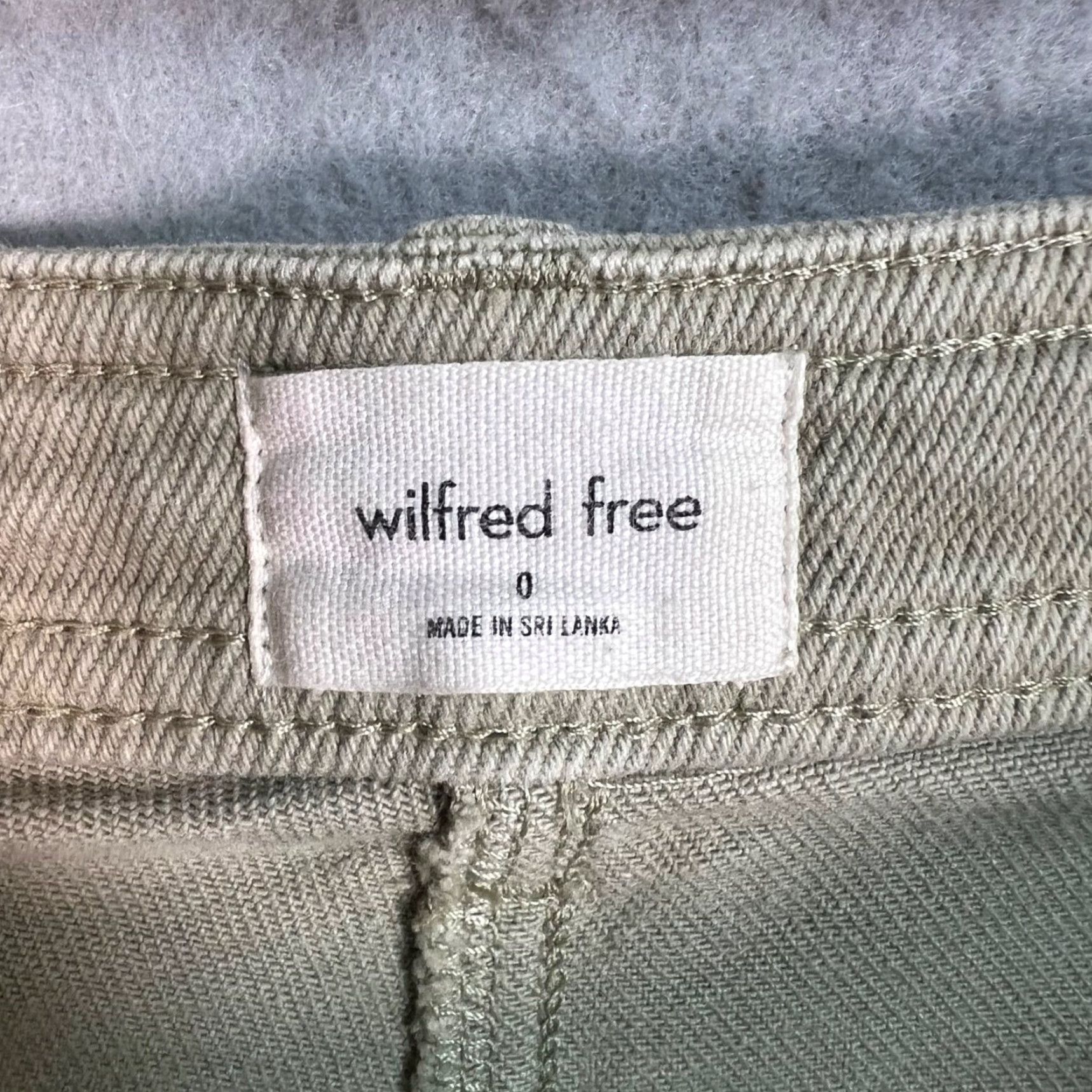 Vintage VINTAGE Wilfred Free High-Waisted Straight-Leg Pants Womens 0 Beige Cotton Polyester Flat Front 29 in Inseam Womens Size 25" / US 0 / IT 36 - 3 Thumbnail