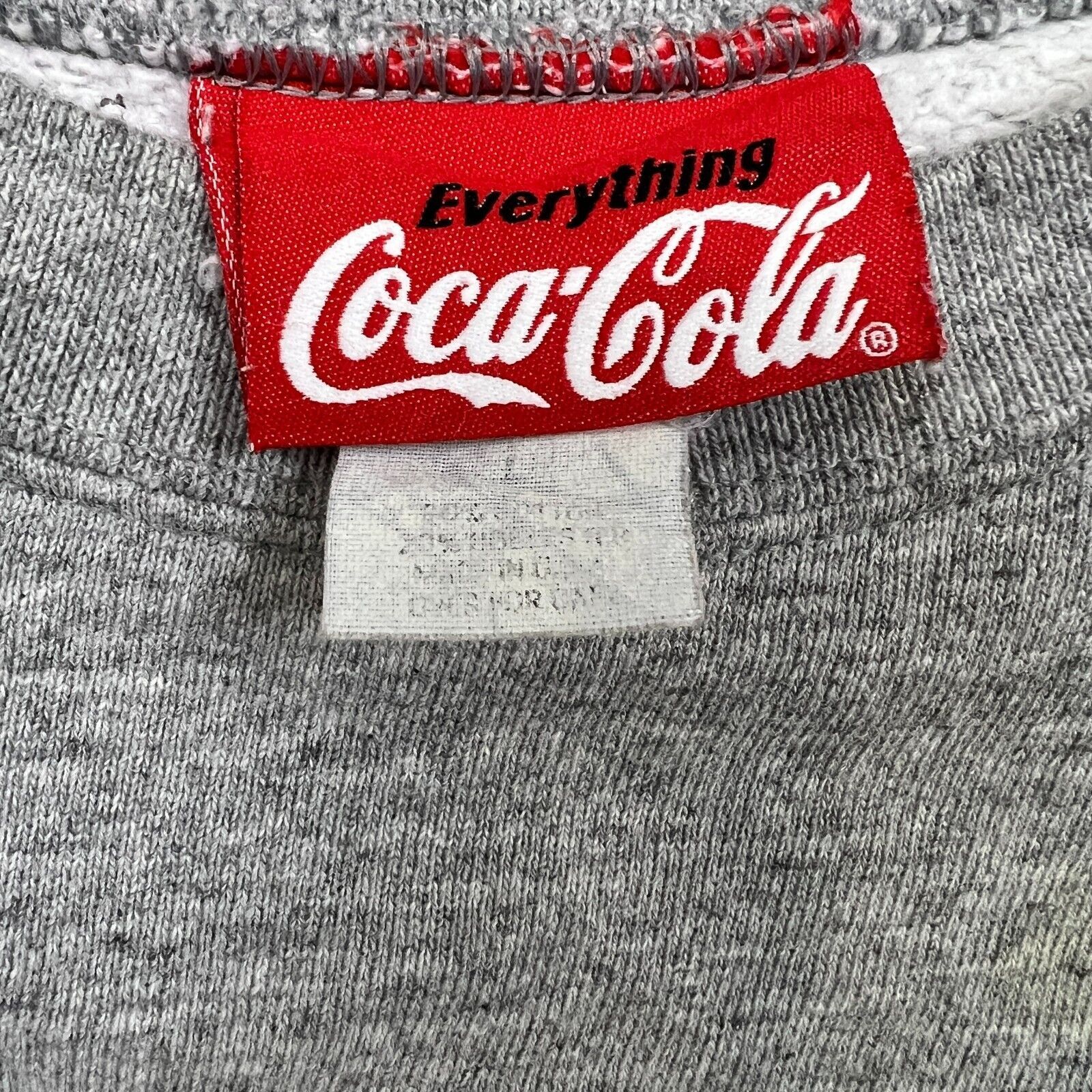 Coca Cola × Vintage Vintage Coca Cola Sweatshirt Large Spell Out Crew Pullover Size US L / EU 52-54 / 3 - 9 Thumbnail