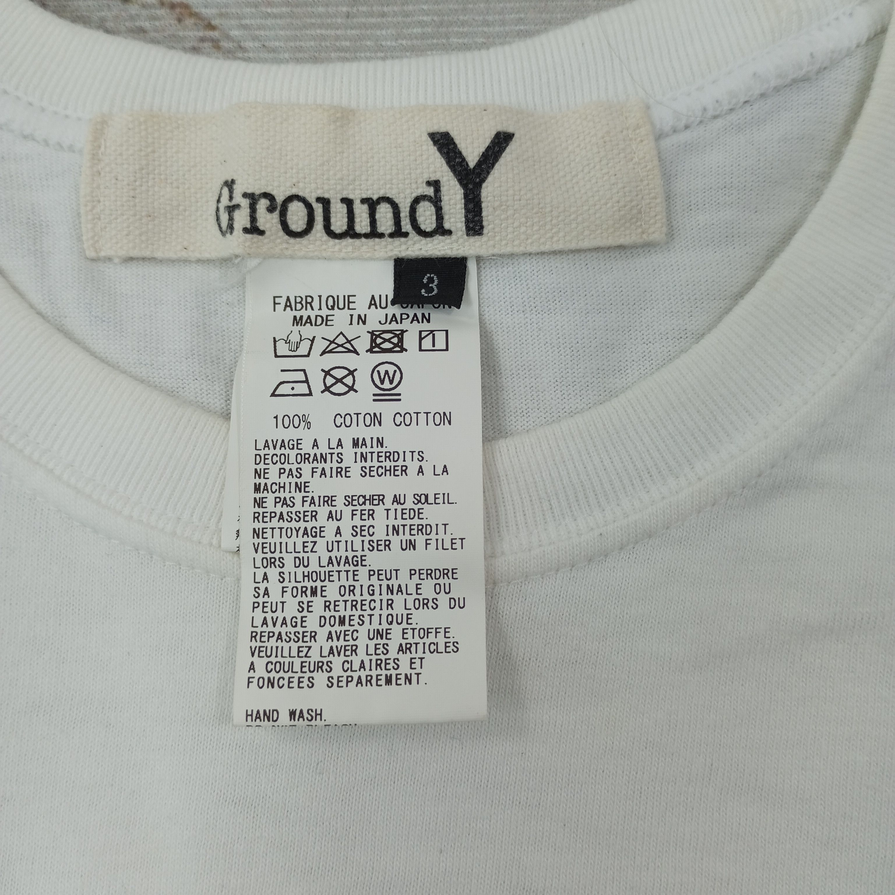 Yohji Yamamoto Ground Y x Torder by Yohji Yamamoto Designer Tshirt c239n68 Size US L / EU 52-54 / 3 - 6 Thumbnail