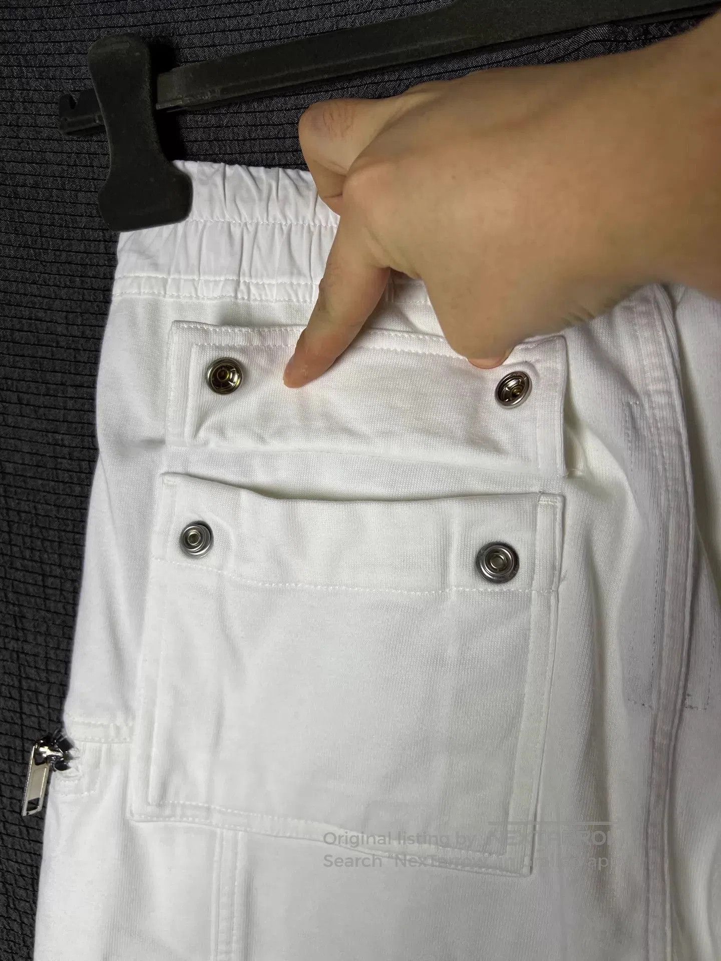 Rick Owens White Sweatpants with Zipper Pockets Size 32. Size US 32 / EU 48 - 2 Thumbnail