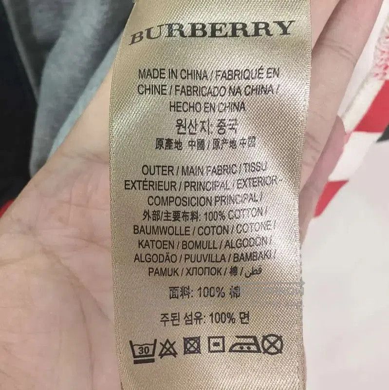 Burberry Colorblock Cotton Long Sleeve T-Shirt.